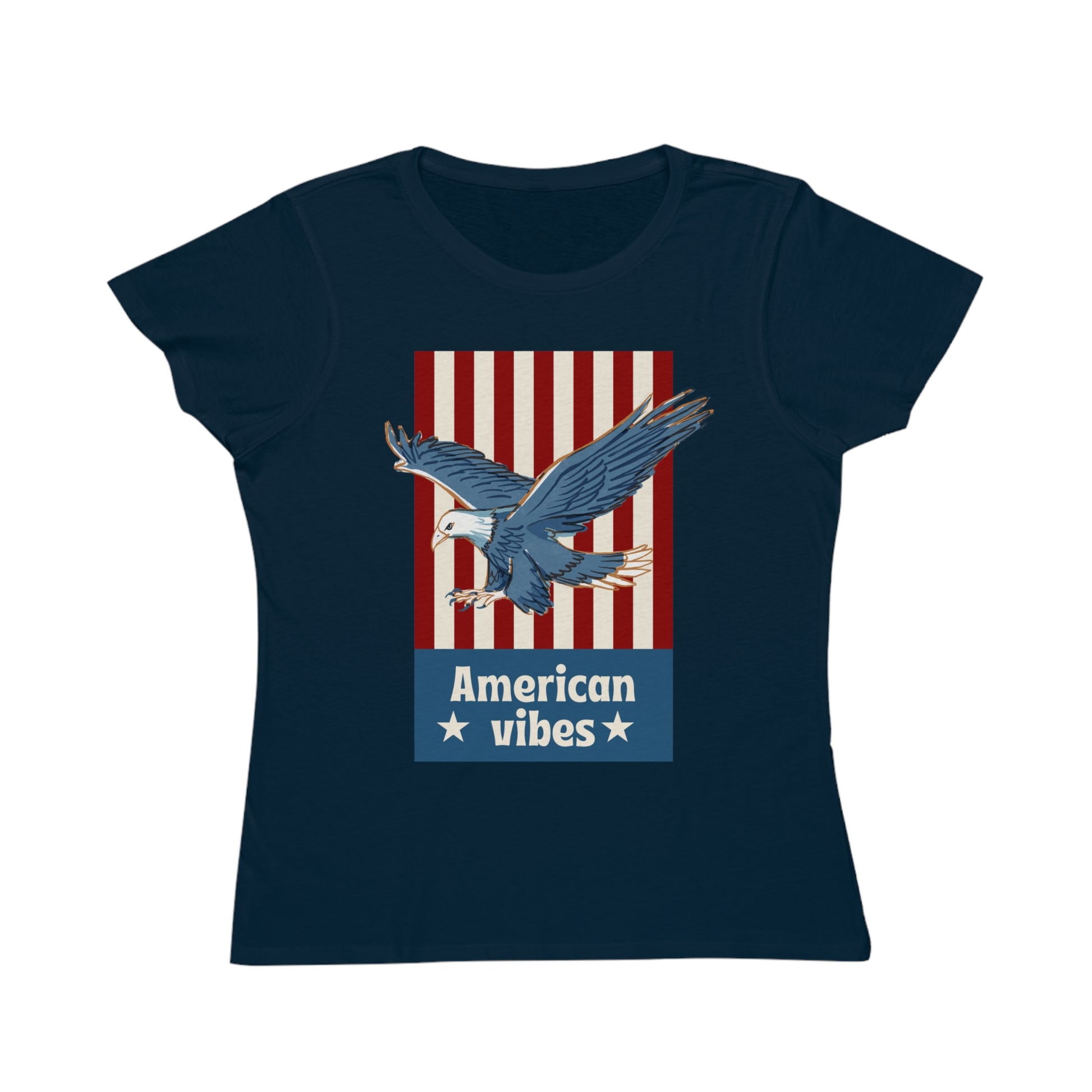 Vintage Eagle American Vibes Women's Organic Cotton T-Shirt - The Peony Haus