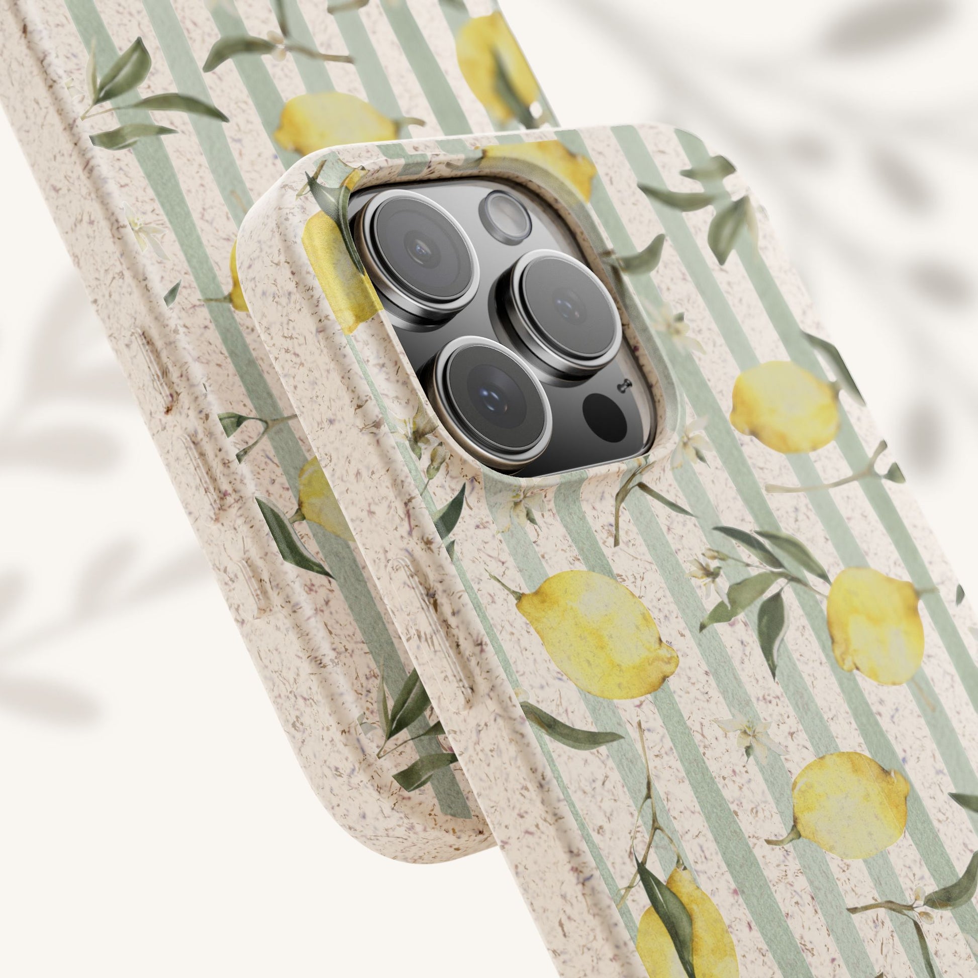 Plant based, biodegradable phone case - When life gives you lemons - The Peony Haus