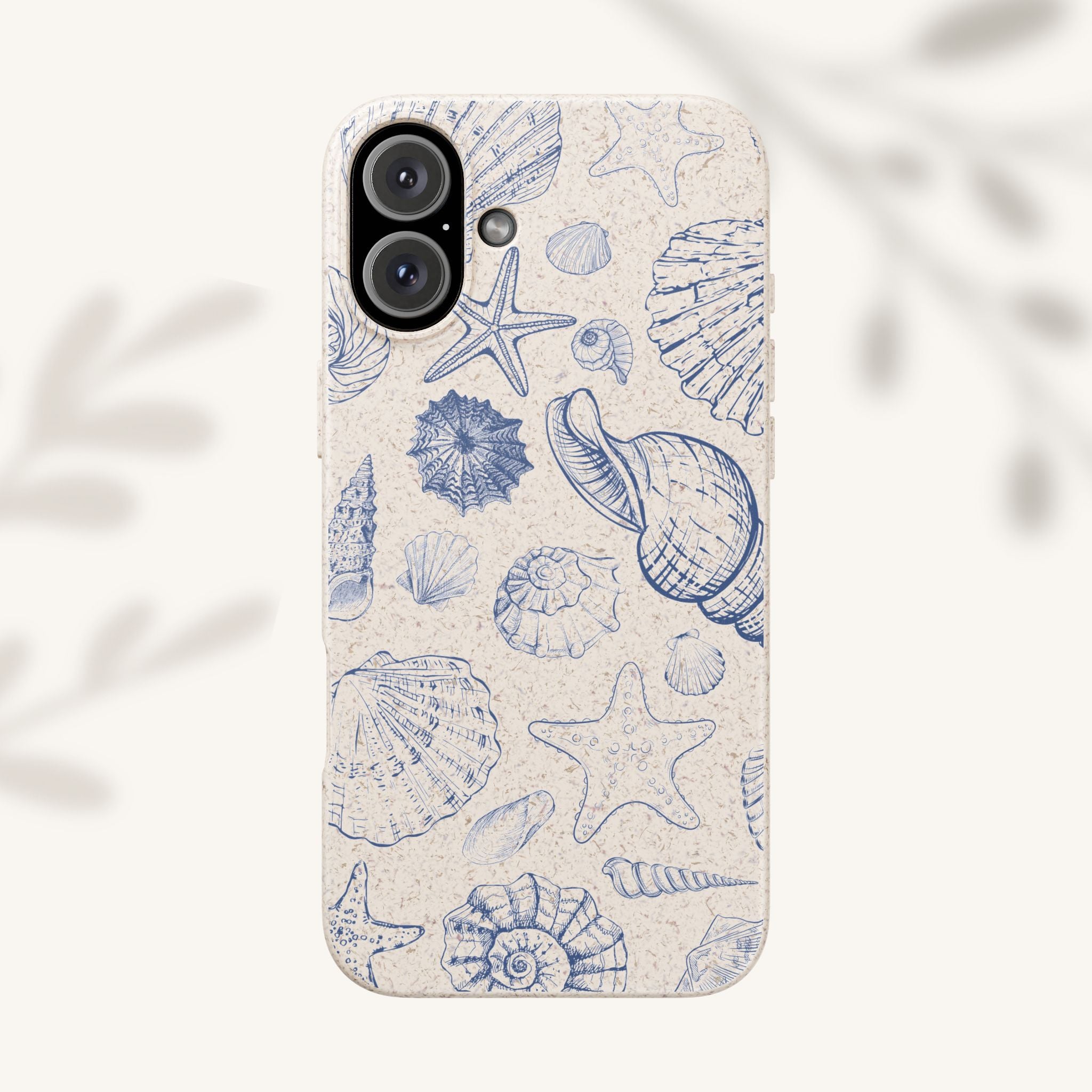 Eco-Friendly Phone Case, Plant based, Biodegradable Case, Shell Design for beach lovers