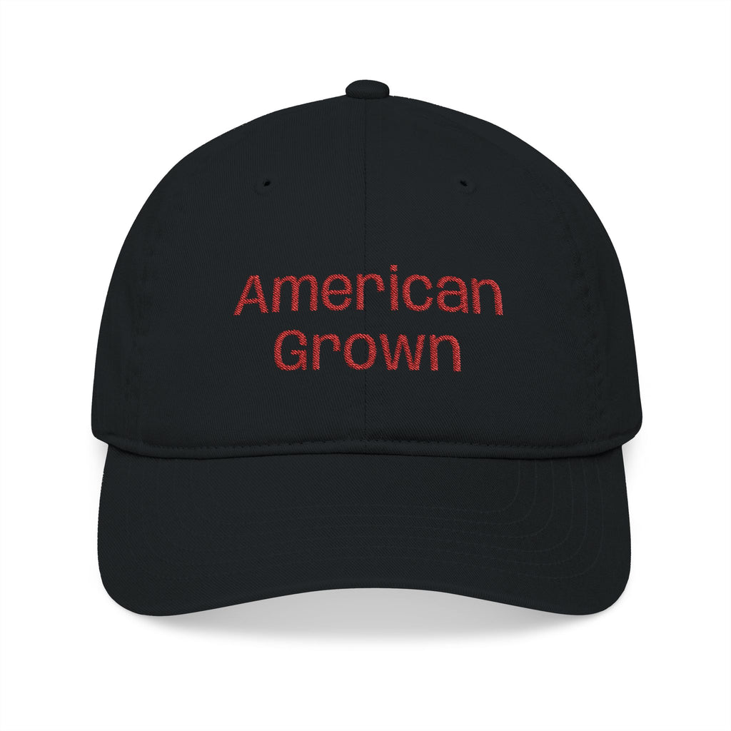 'American Grown' Embroidered Organic Baseball Cap