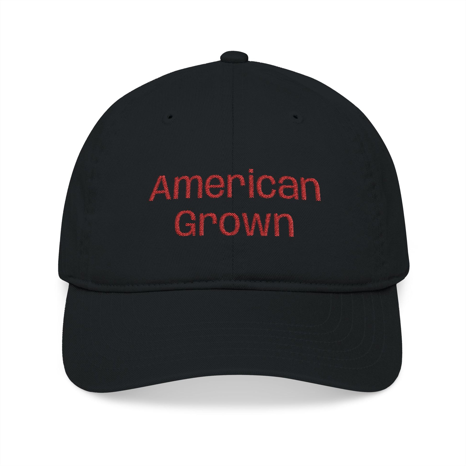'American Grown' Embroidered Organic Baseball Cap