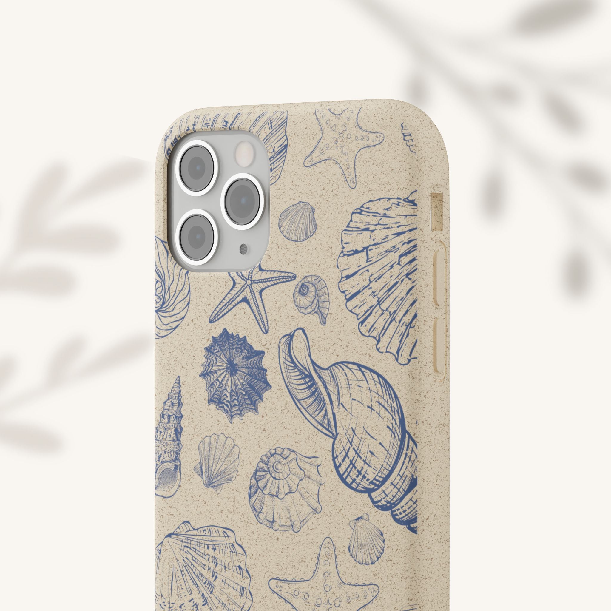 Eco-Friendly Phone Case, Plant based, Biodegradable Case, Shell Design for beach lovers