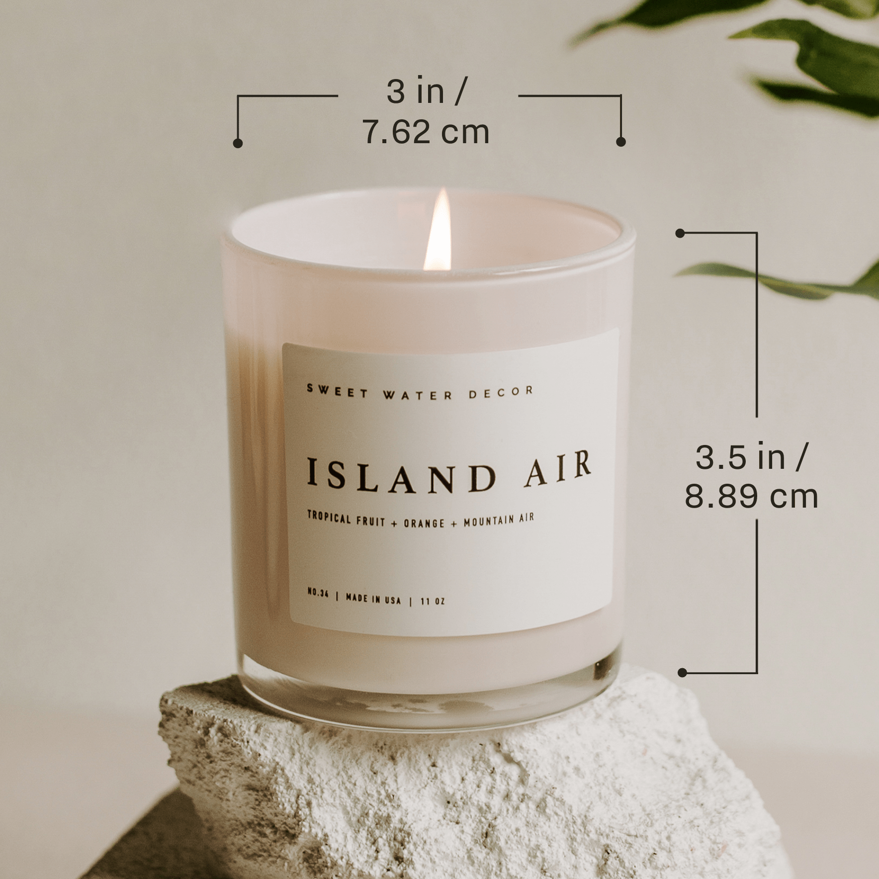 Hot Cocoa and Peppermint Soy Candle - White Jar - 11 oz