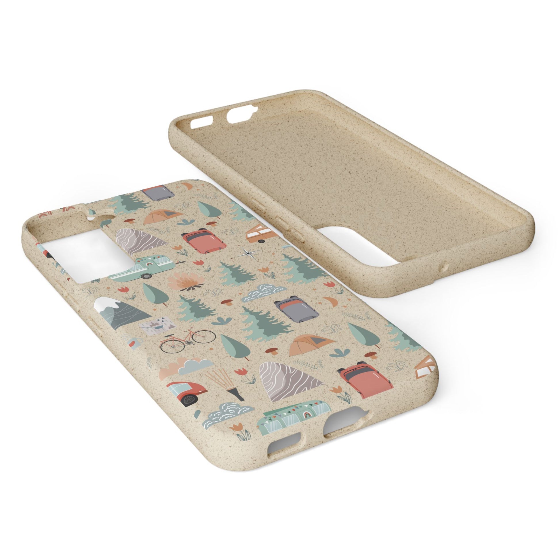 Plant based, biodegradable phone cover - Happy Camper - The Peony Haus
