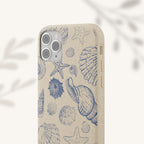 Eco-Friendly Phone Case, Plant based, Biodegradable Case, Shell Design for beach lovers