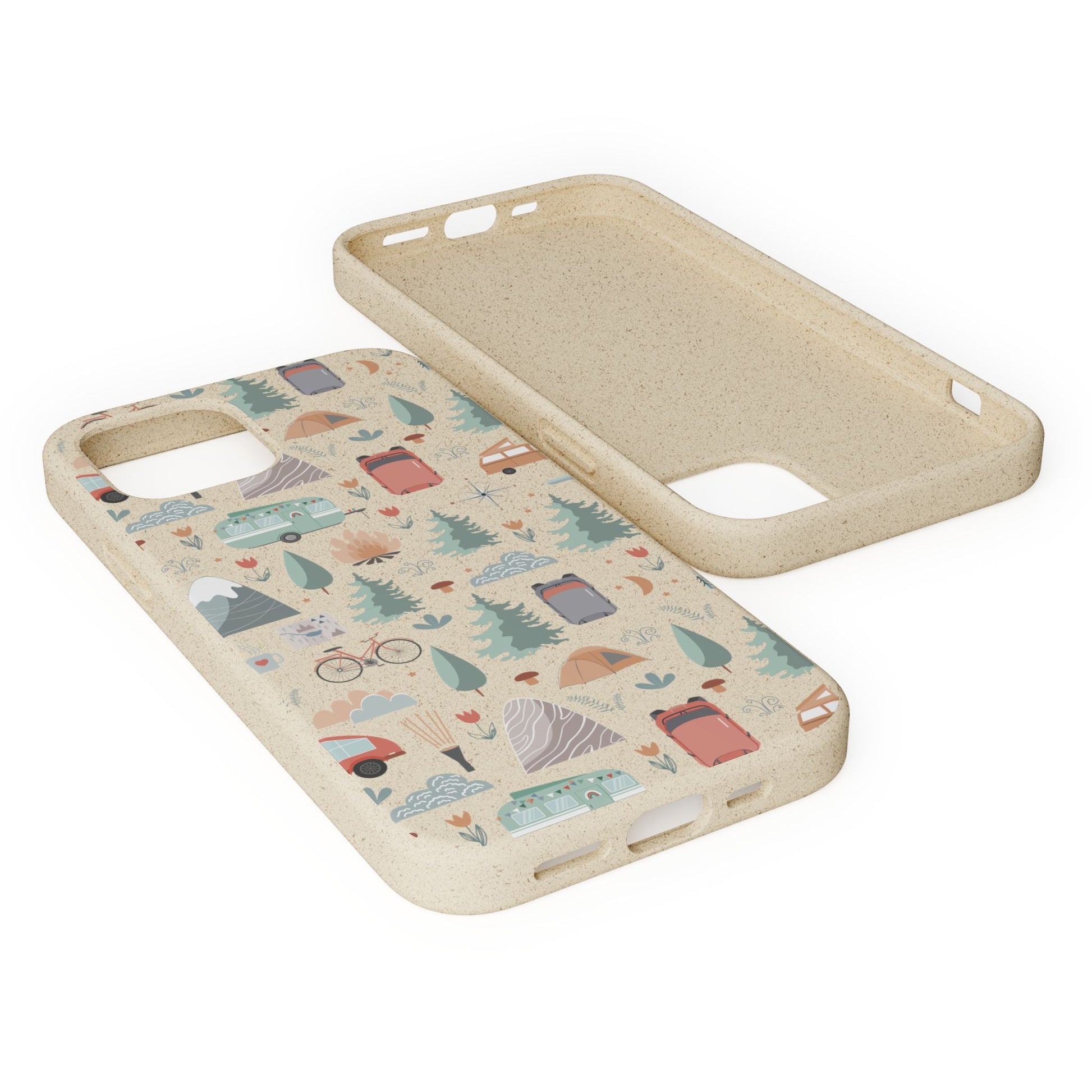 Plant based, biodegradable phone cover - Happy Camper - The Peony Haus