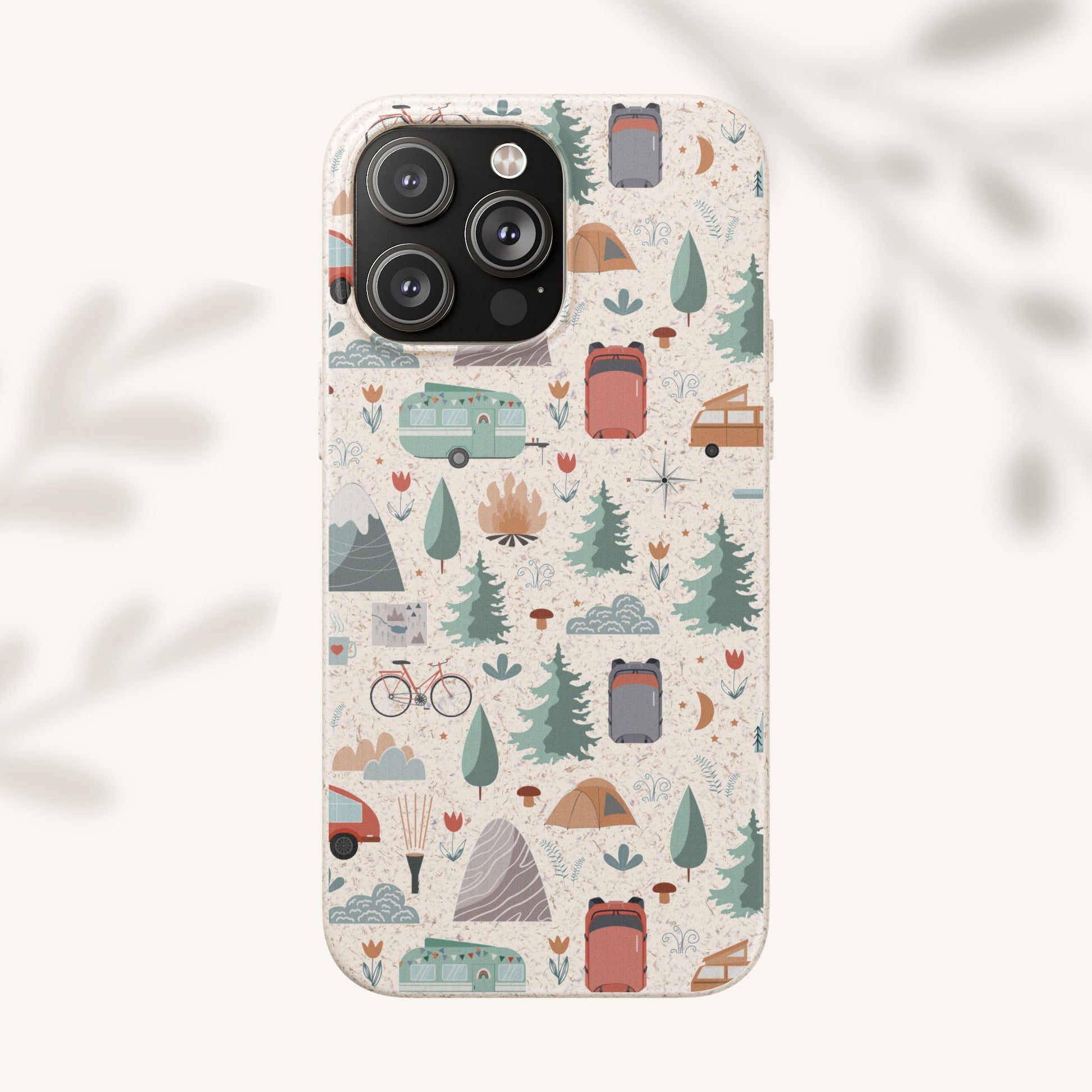 Plant based, biodegradable phone cover - Happy Camper - The Peony Haus