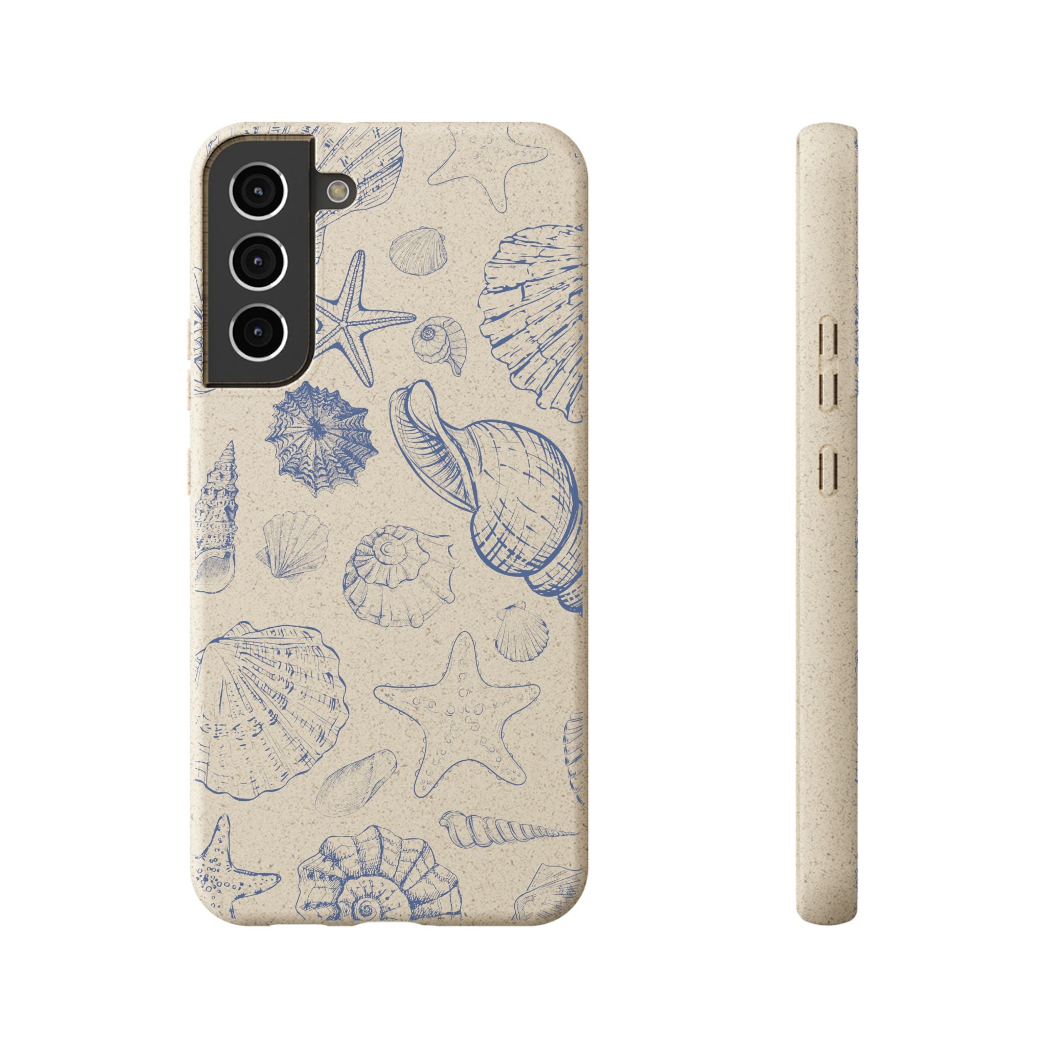 Eco-Friendly Phone Case, Plant based, Biodegradable Case, Shell Design for beach lovers