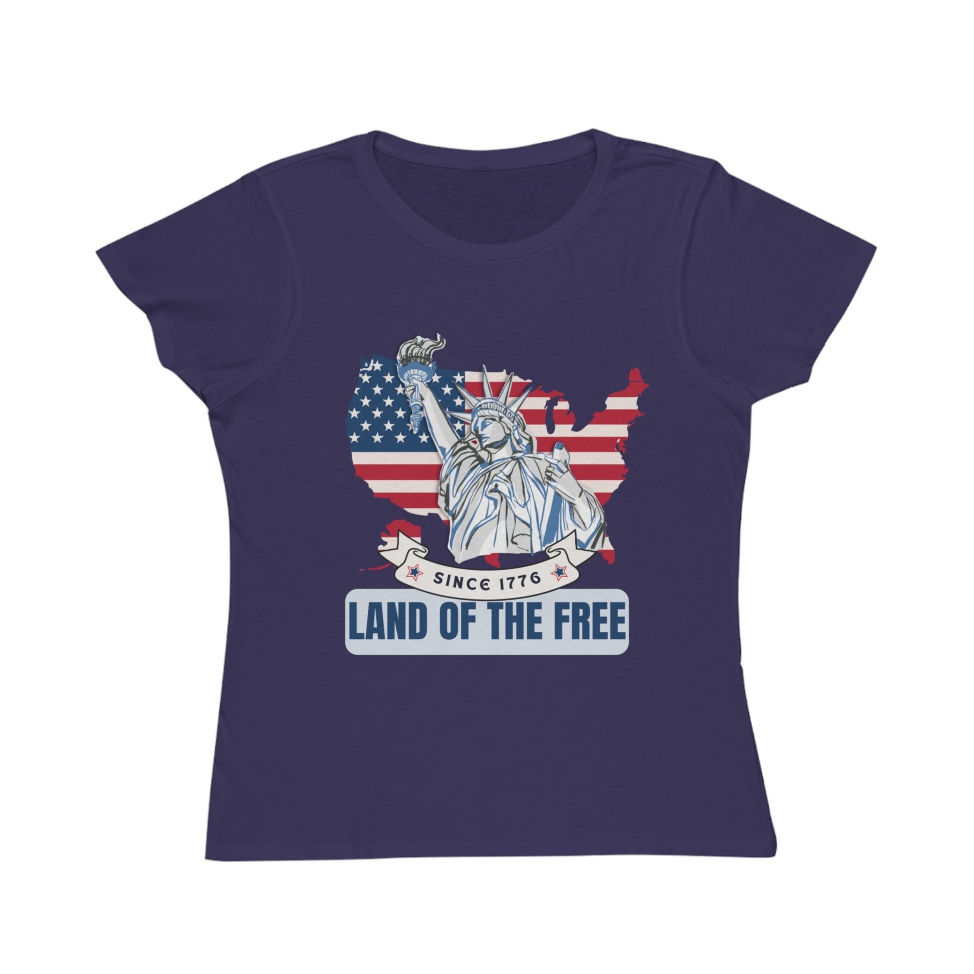 Organic Women's T-Shirt - Land of the Free - The Peony Haus