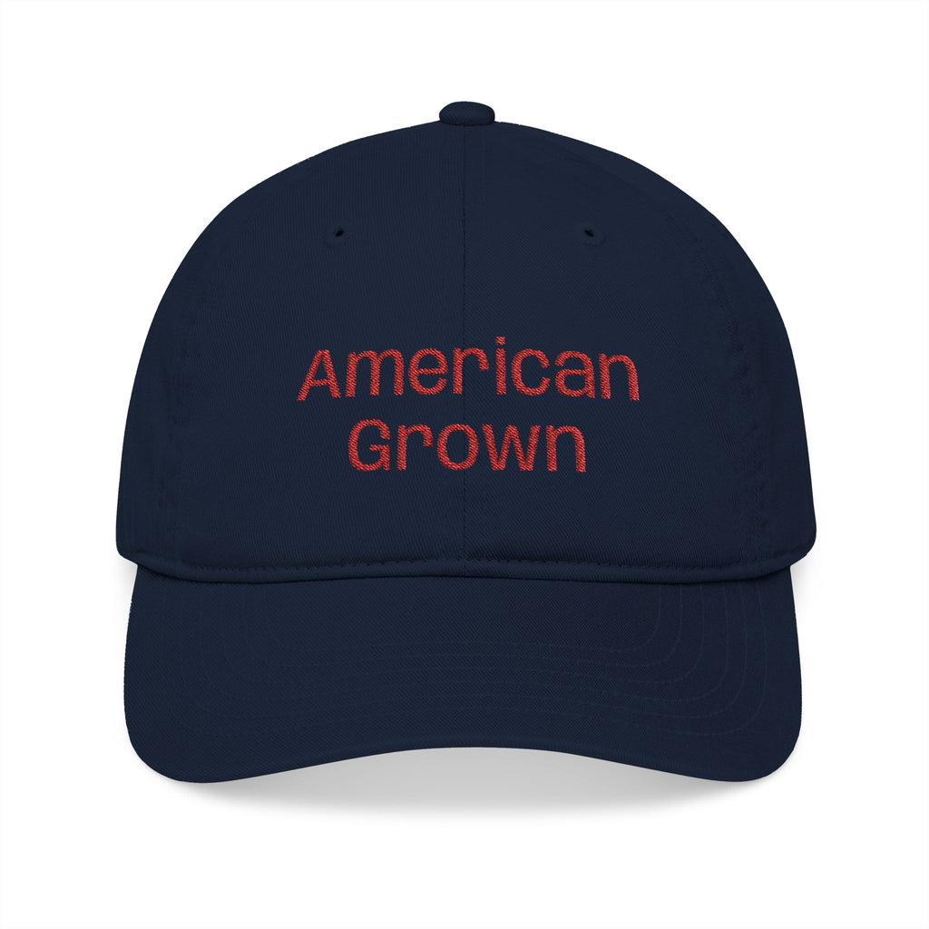 'American Grown' Embroidered Organic Baseball Cap