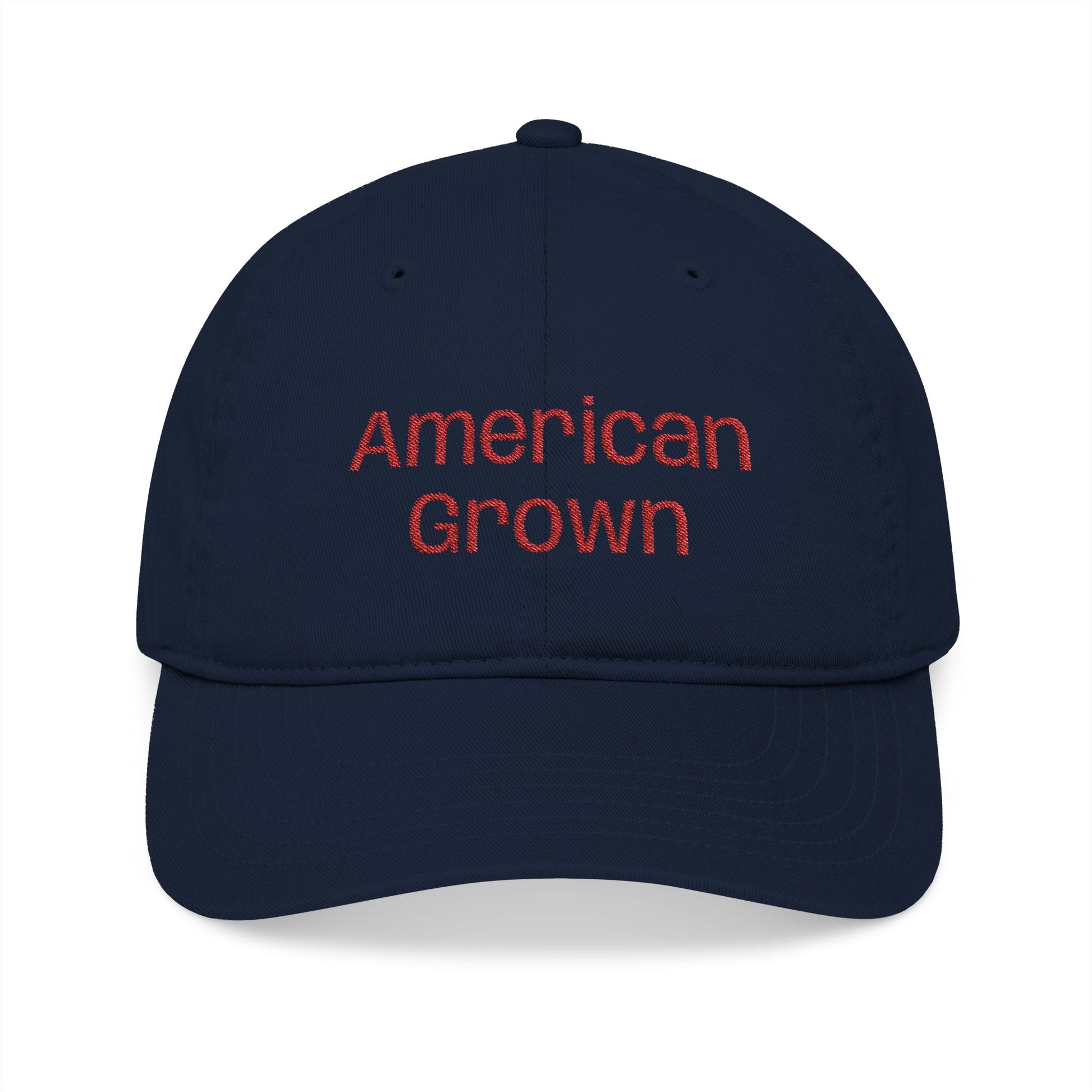 'American Grown' Embroidered Organic Baseball Cap