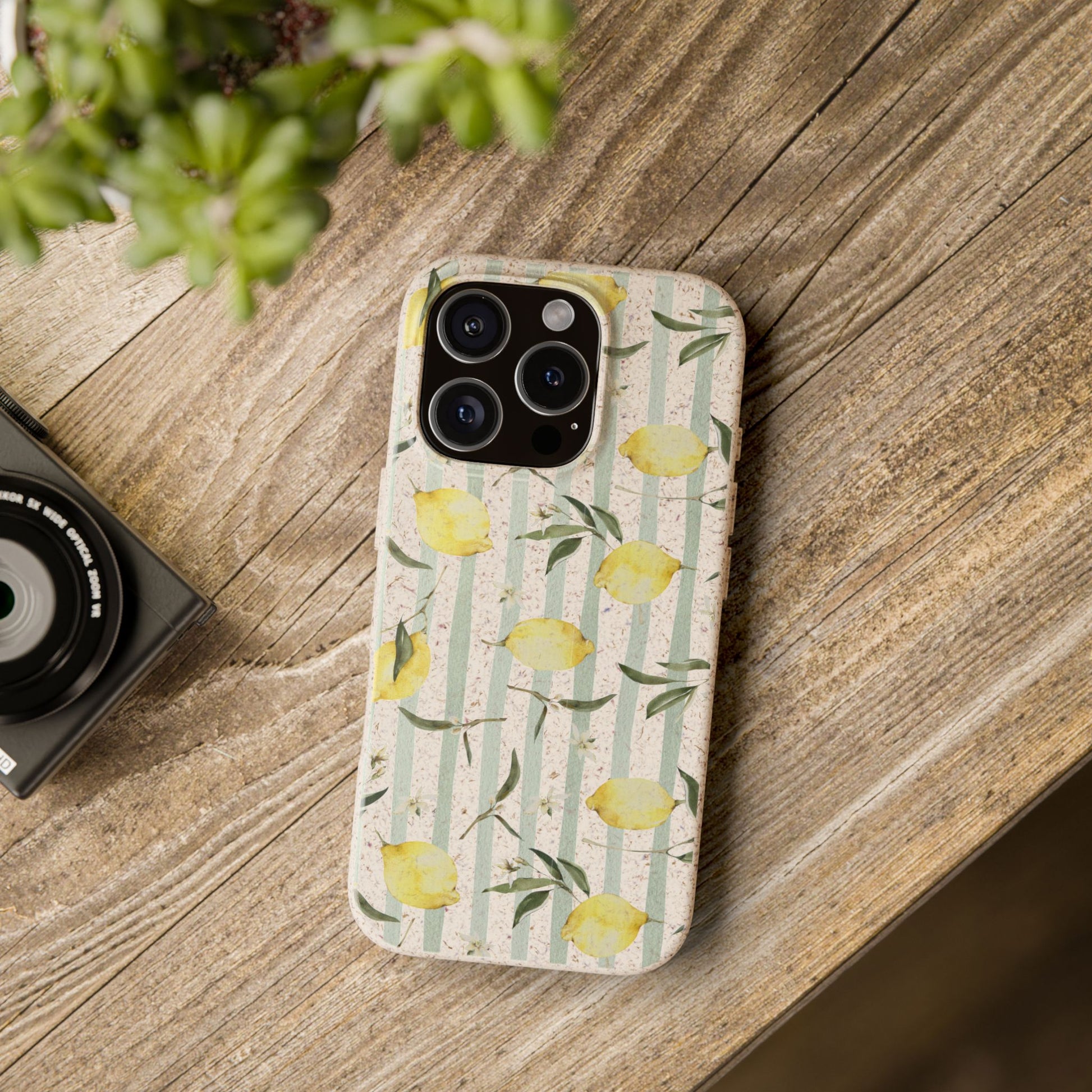 Plant based, biodegradable phone case - When life gives you lemons - The Peony Haus