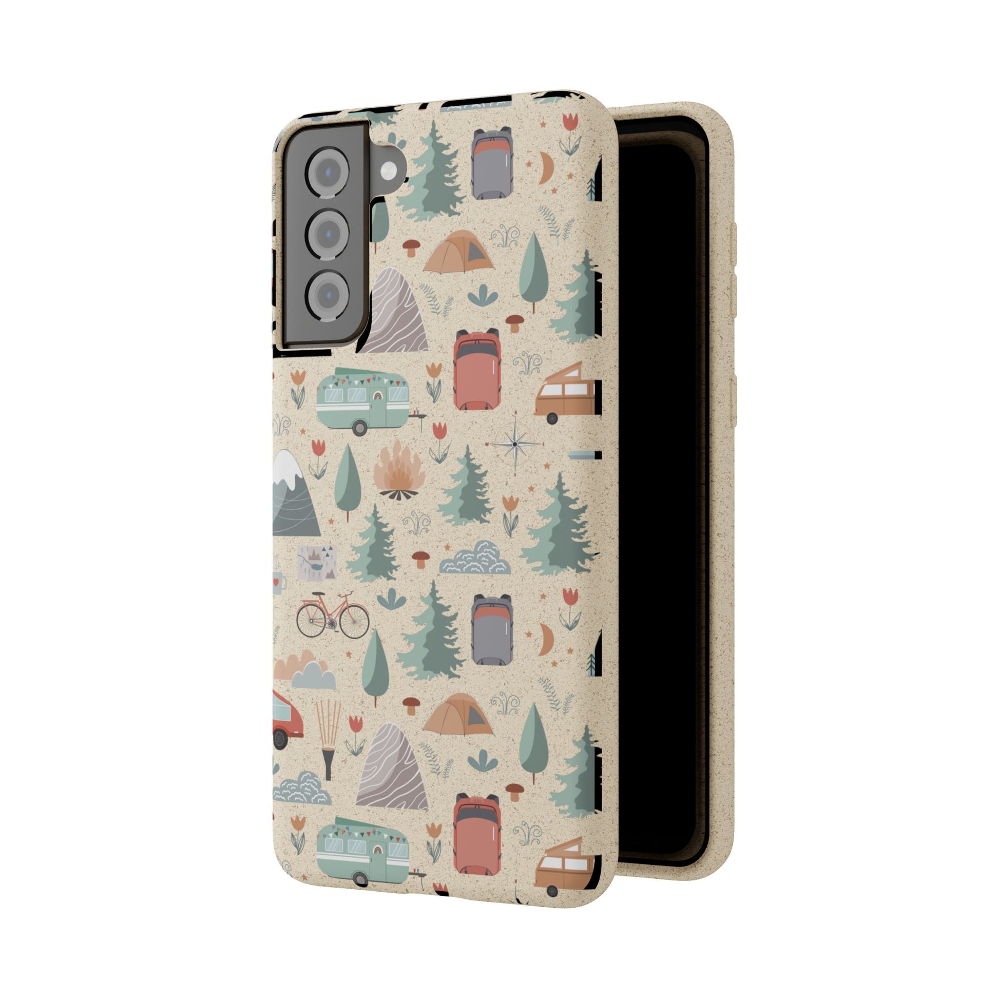 Plant based, biodegradable phone cover - Happy Camper - The Peony Haus
