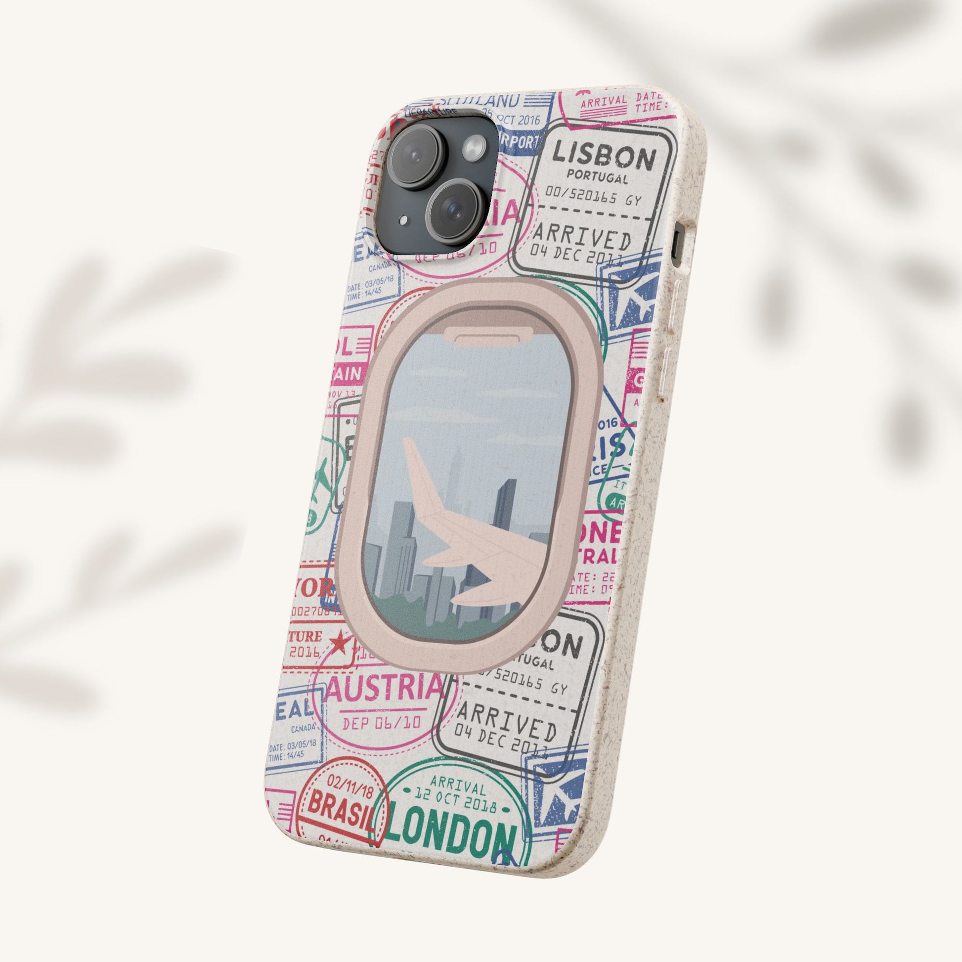 Plant-based, biodegradable phone case - Jet Setter - The Peony Haus