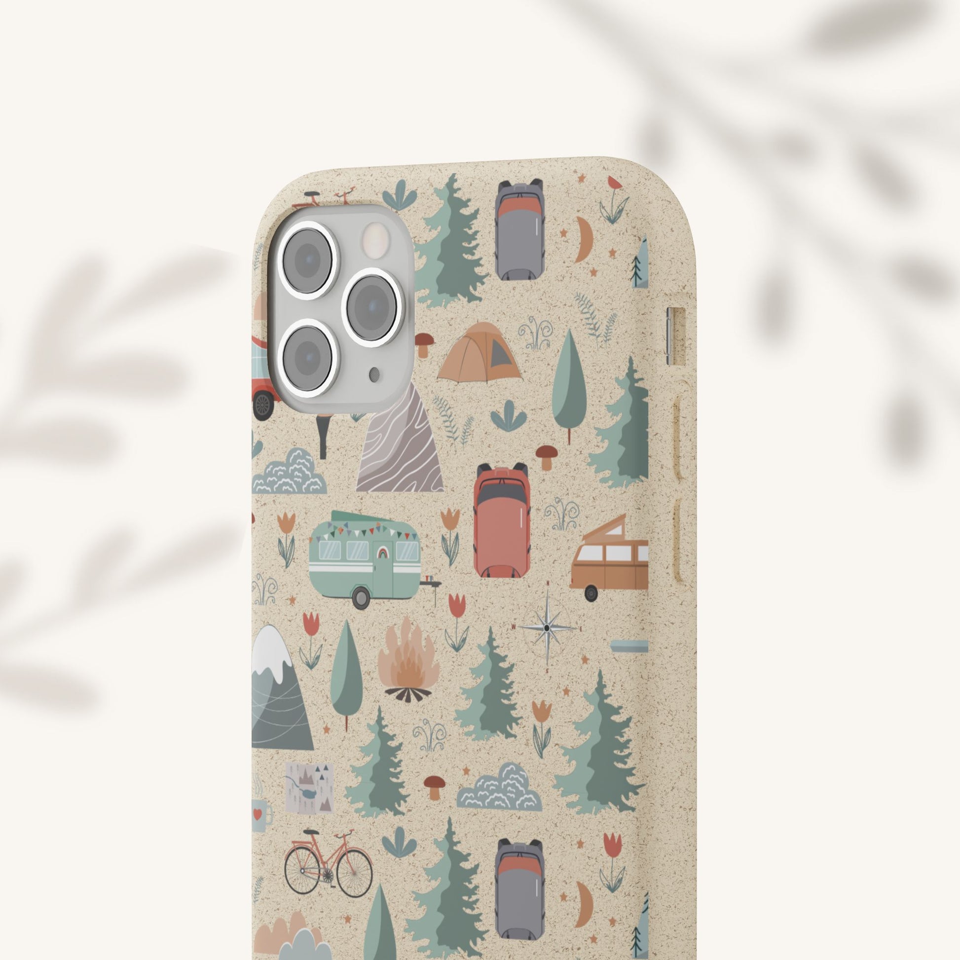 Plant based, biodegradable phone cover - Happy Camper - The Peony Haus