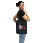 Patriotic Icy Organic Canvas Tote Bag