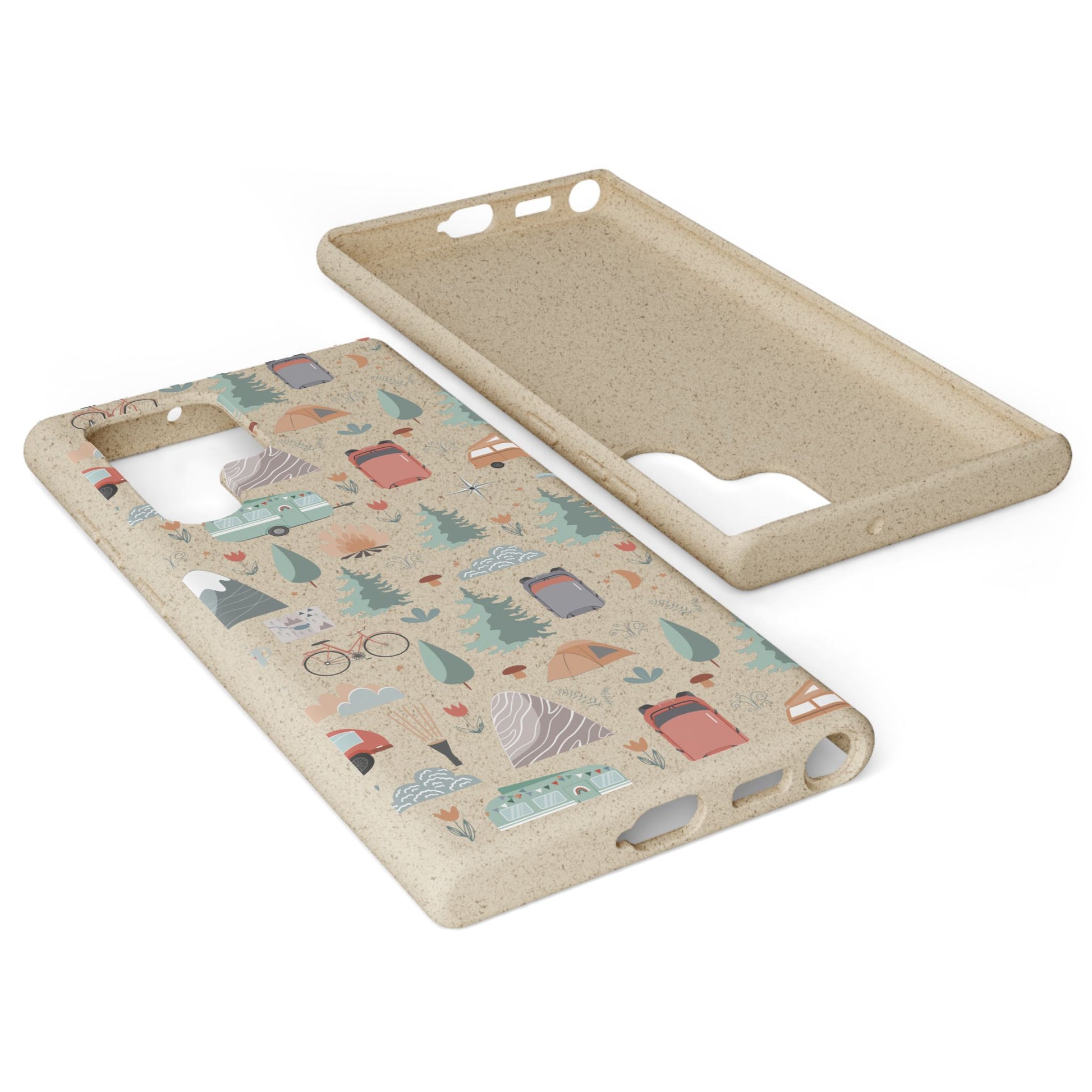 Plant based, biodegradable phone cover - Happy Camper - The Peony Haus