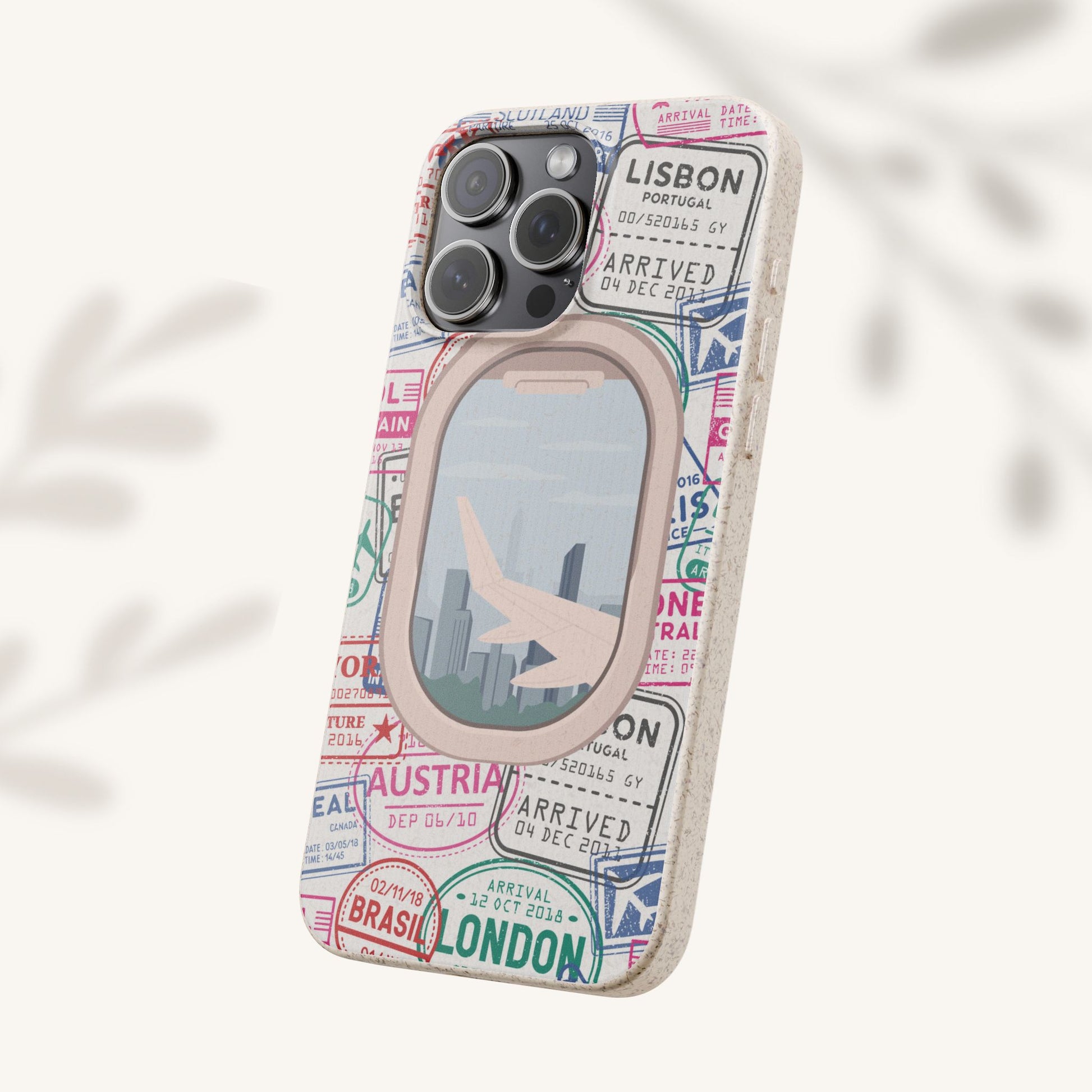 Plant-based, biodegradable phone case - Jet Setter - The Peony Haus