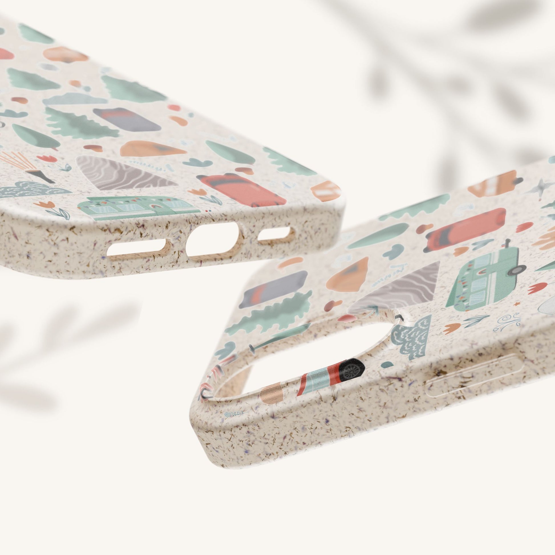 Plant based, biodegradable phone cover - Happy Camper - The Peony Haus