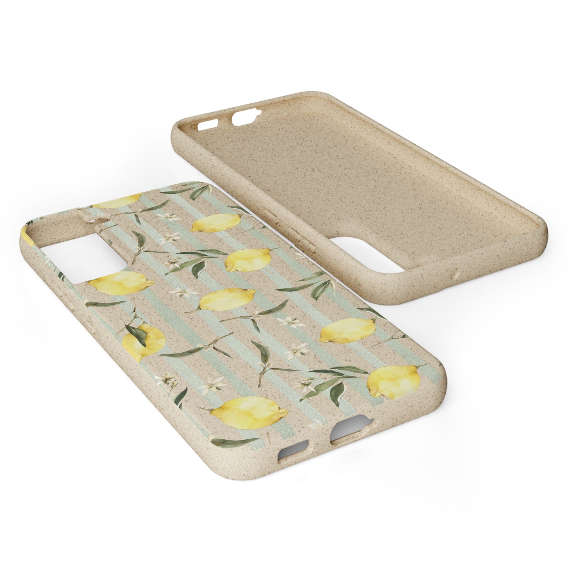 Plant based, biodegradable phone case - When life gives you lemons - The Peony Haus