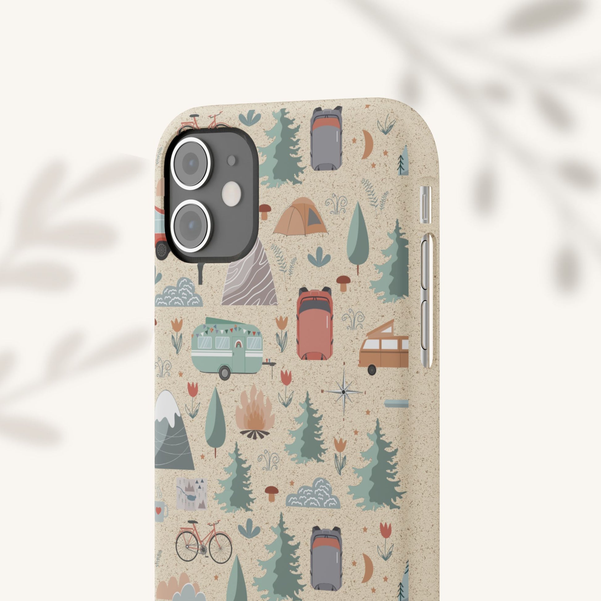 Plant based, biodegradable phone cover - Happy Camper - The Peony Haus