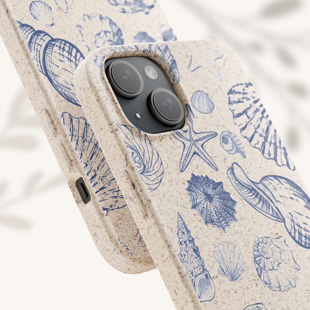 Eco-Friendly Phone Case, Plant based, Biodegradable Case, Shell Design for beach lovers
