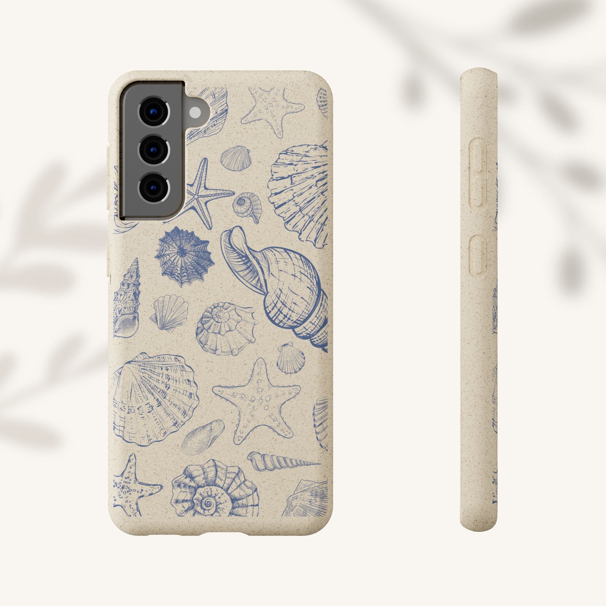 Eco-Friendly Phone Case, Plant based, Biodegradable Case, Shell Design for beach lovers
