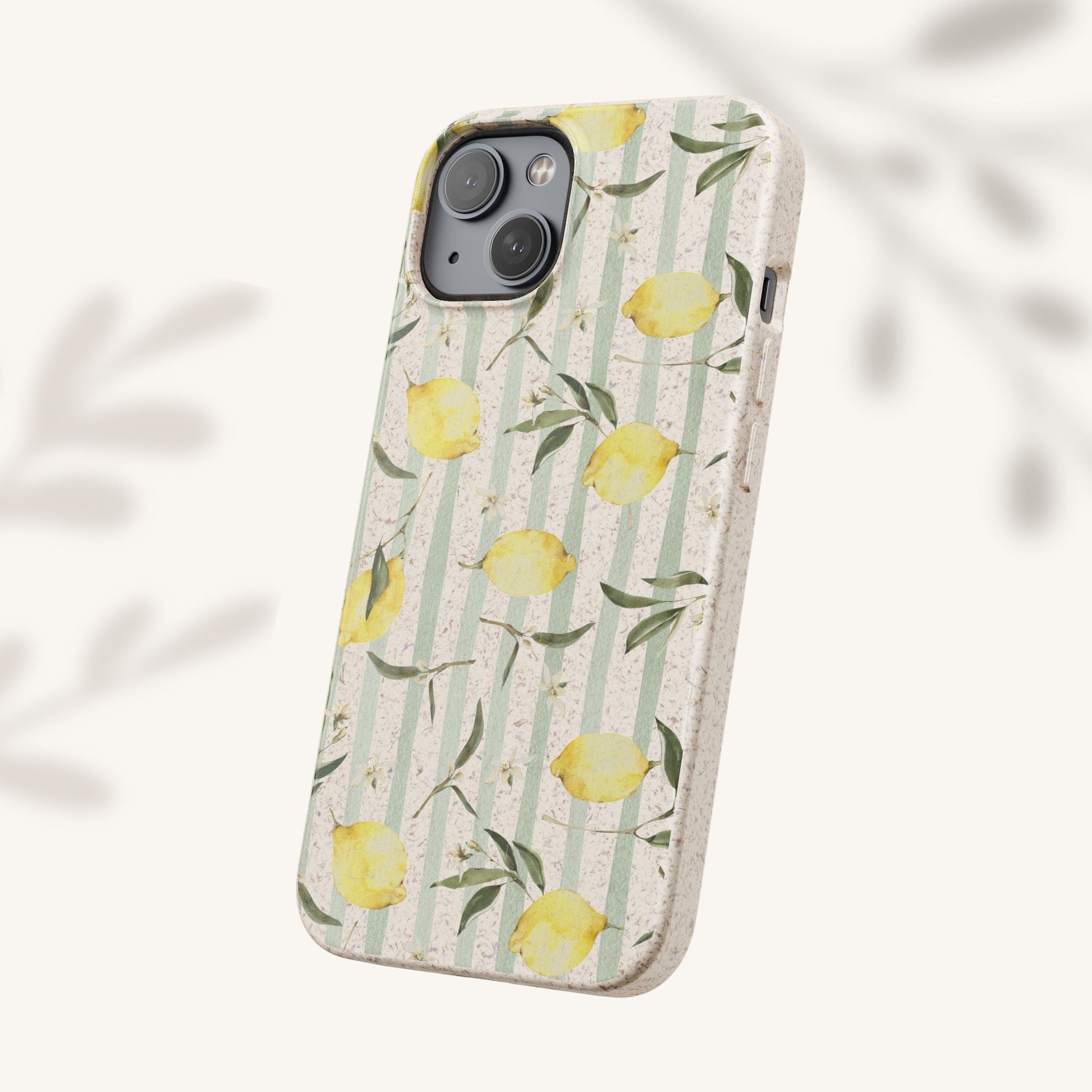 Plant based, biodegradable phone case - When life gives you lemons - The Peony Haus