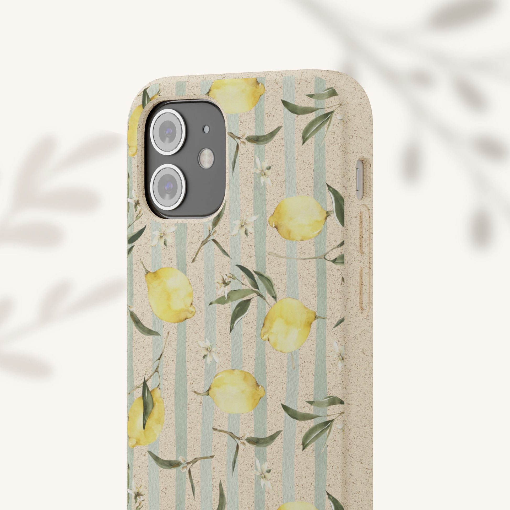 Plant based, biodegradable phone case - When life gives you lemons - The Peony Haus