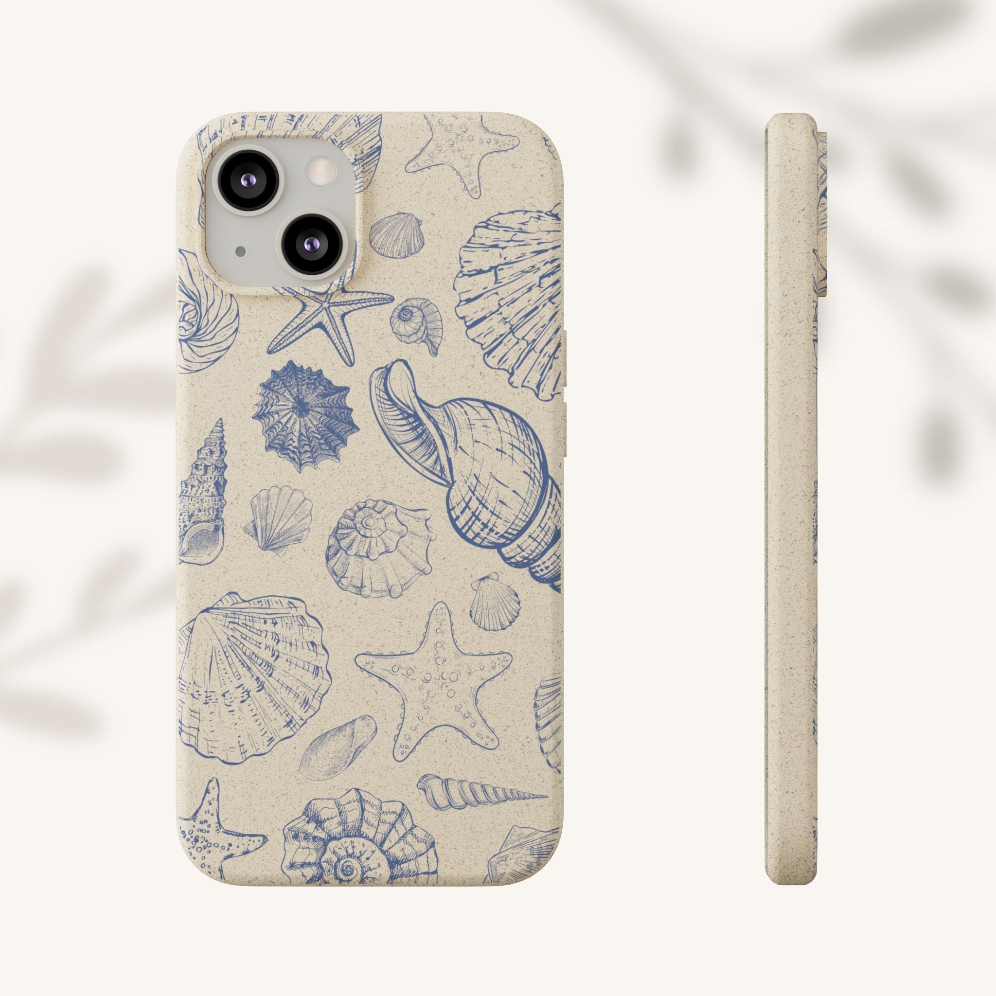 Eco-Friendly Phone Case, Plant based, Biodegradable Case, Shell Design for beach lovers