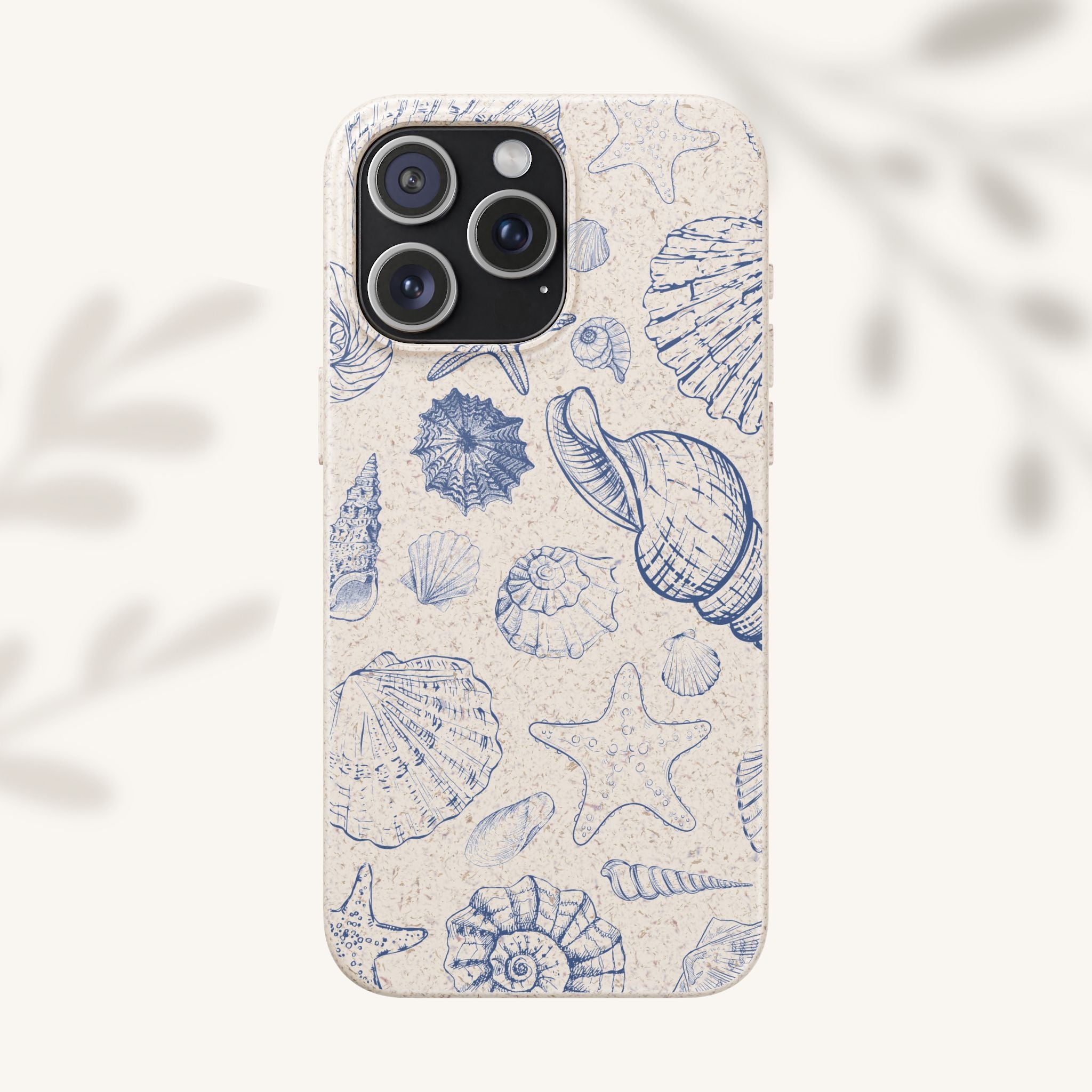 Eco-Friendly Phone Case, Plant based, Biodegradable Case, Shell Design for beach lovers