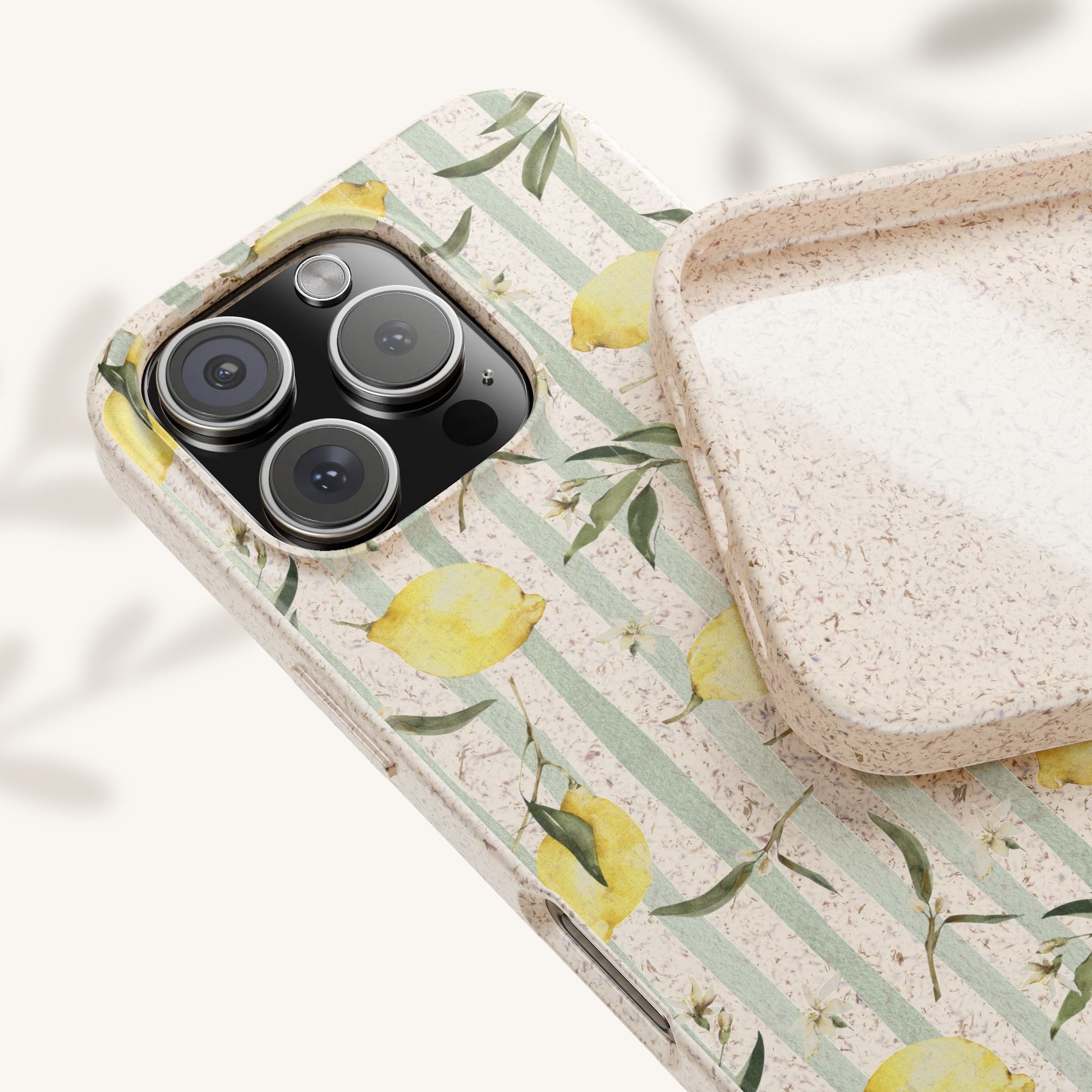 Plant based, biodegradable phone case - When life gives you lemons - The Peony Haus