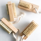 Double Sided Bamboo Sisal Nail Brush-Zero Waste Plastic Free Nail Brush - The Peony Haus