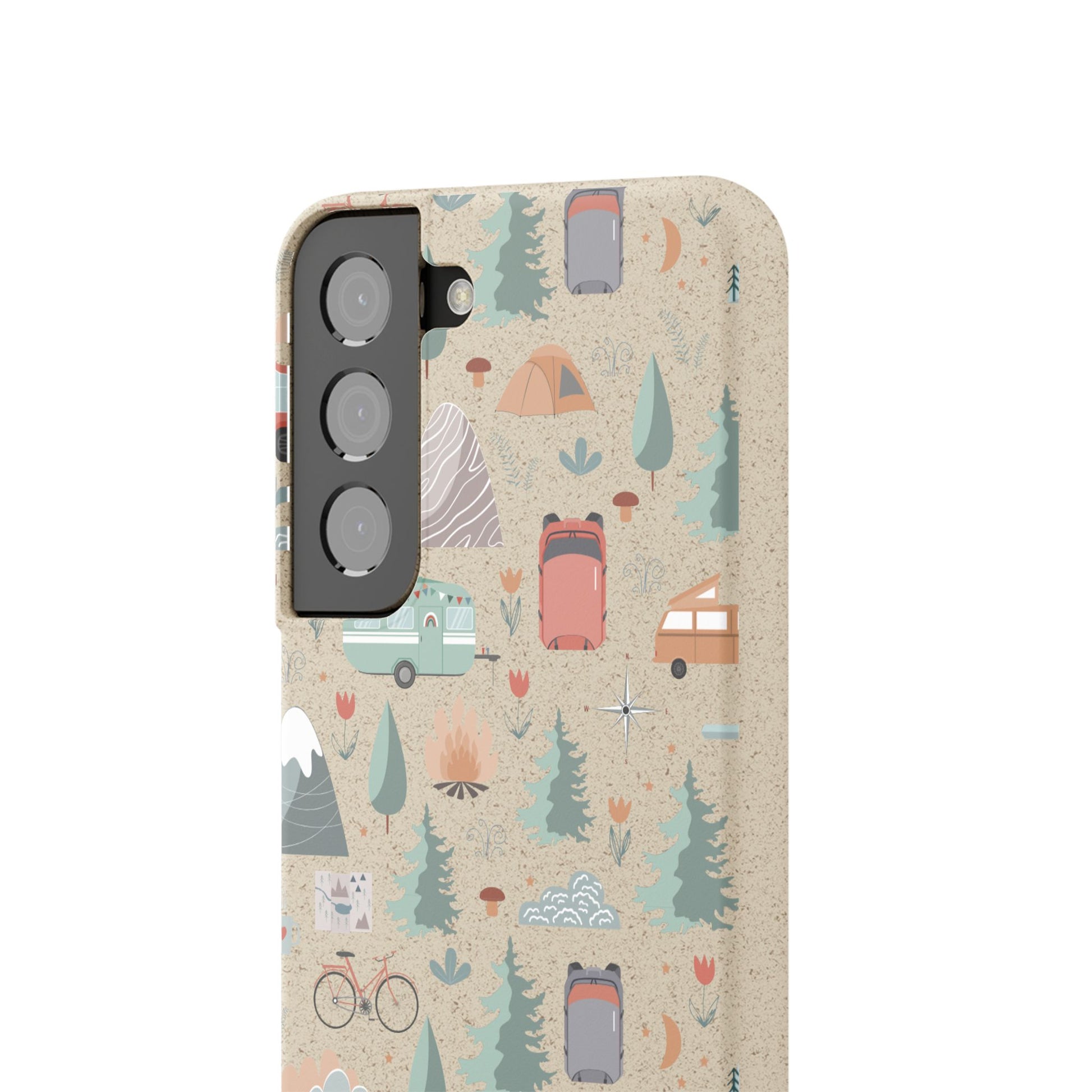 Plant based, biodegradable phone cover - Happy Camper - The Peony Haus