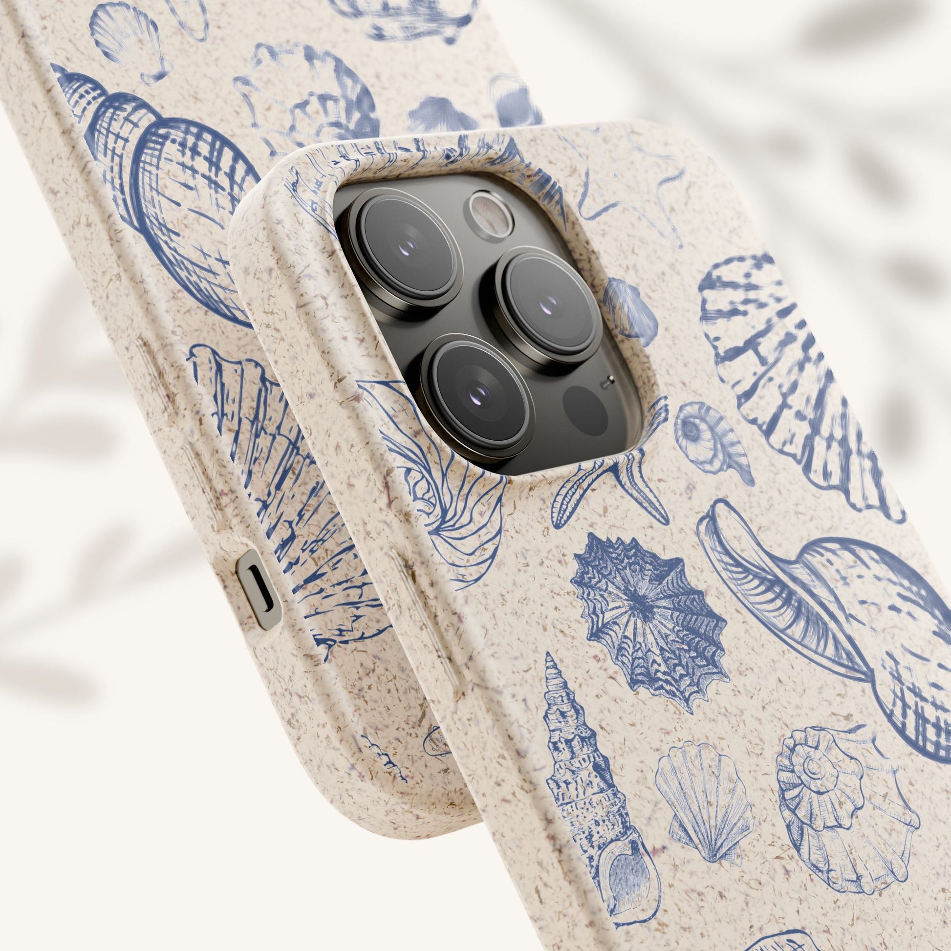 Eco-Friendly Phone Case, Plant based, Biodegradable Case, Shell Design for beach lovers - The Peony Haus