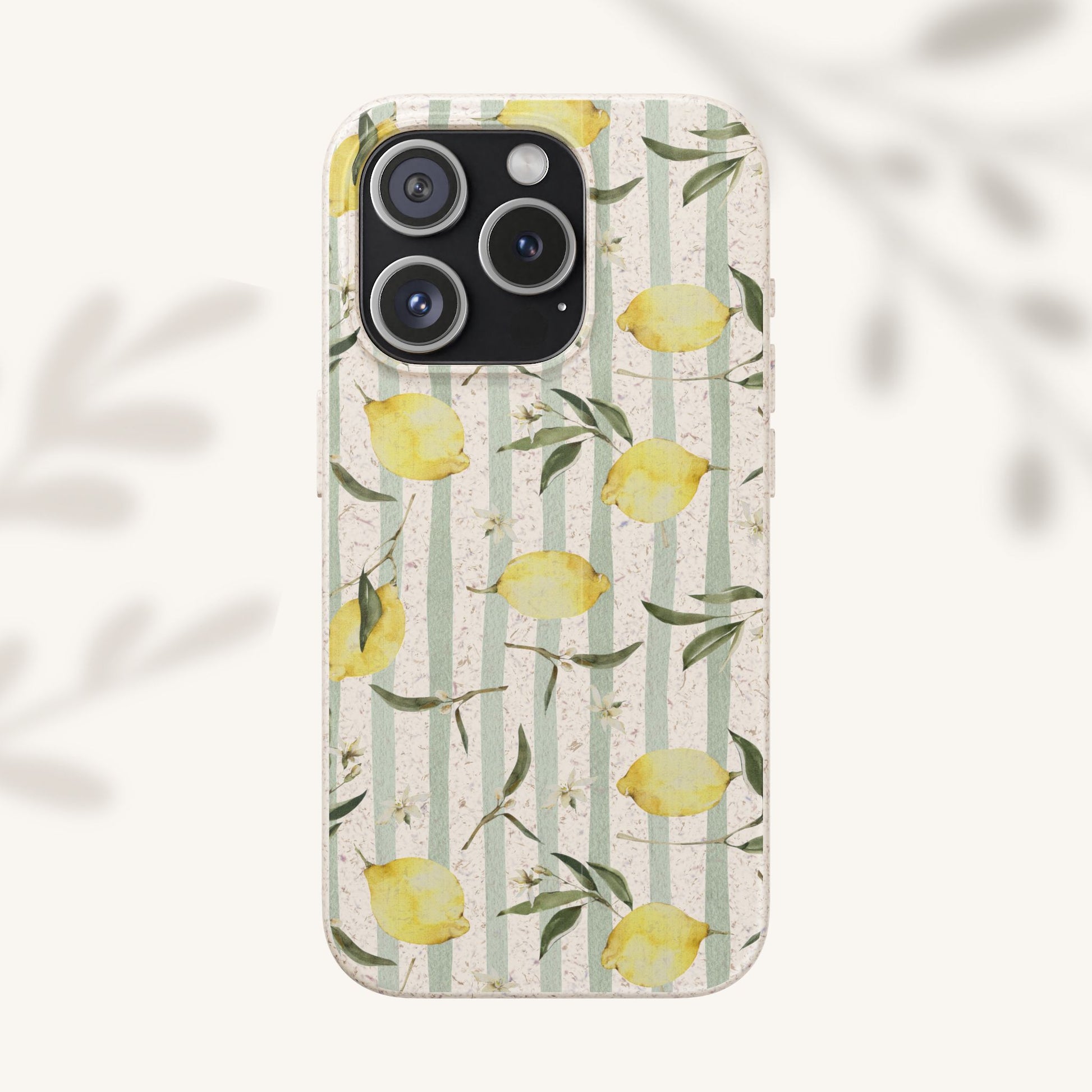 Plant based, biodegradable phone case - When life gives you lemons - The Peony Haus