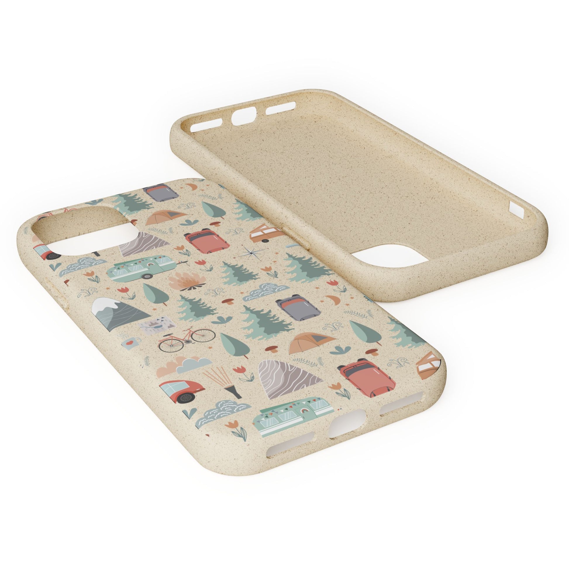Plant based, biodegradable phone cover - Happy Camper - The Peony Haus