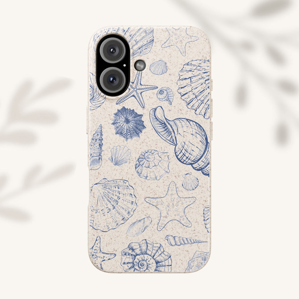 Eco-Friendly Phone Case, Plant based, Biodegradable Case, Shell Design for beach lovers