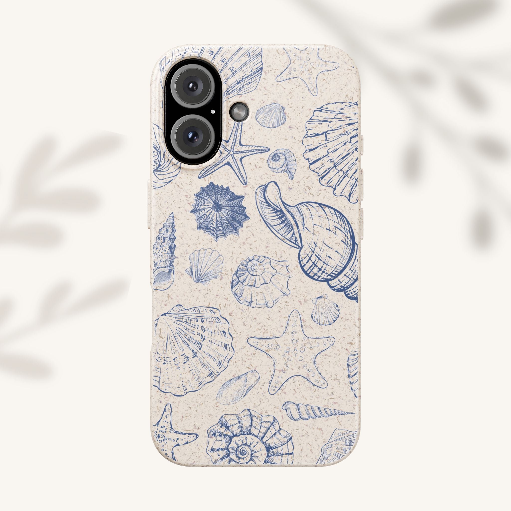 Eco-Friendly Phone Case, Plant based, Biodegradable Case, Shell Design for beach lovers