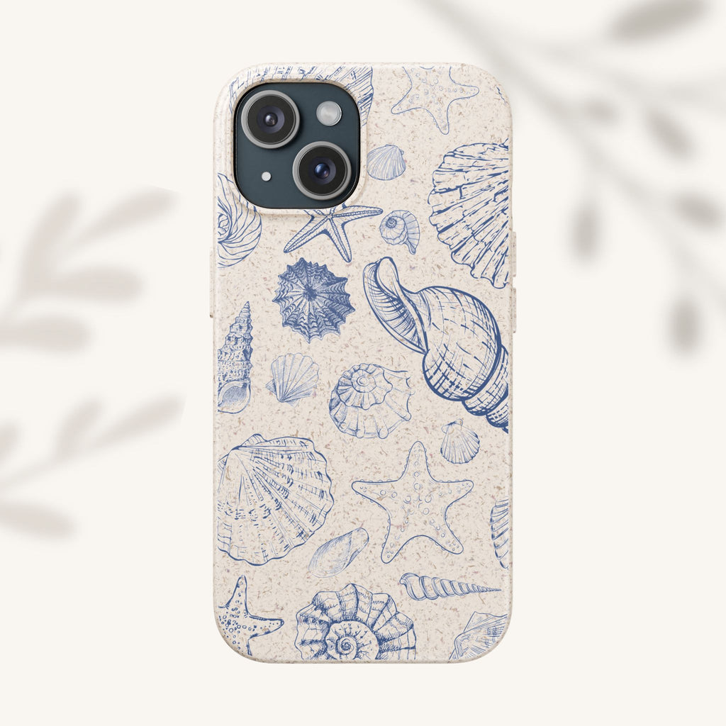 Eco-Friendly Phone Case, Plant based, Biodegradable Case, Shell Design for beach lovers