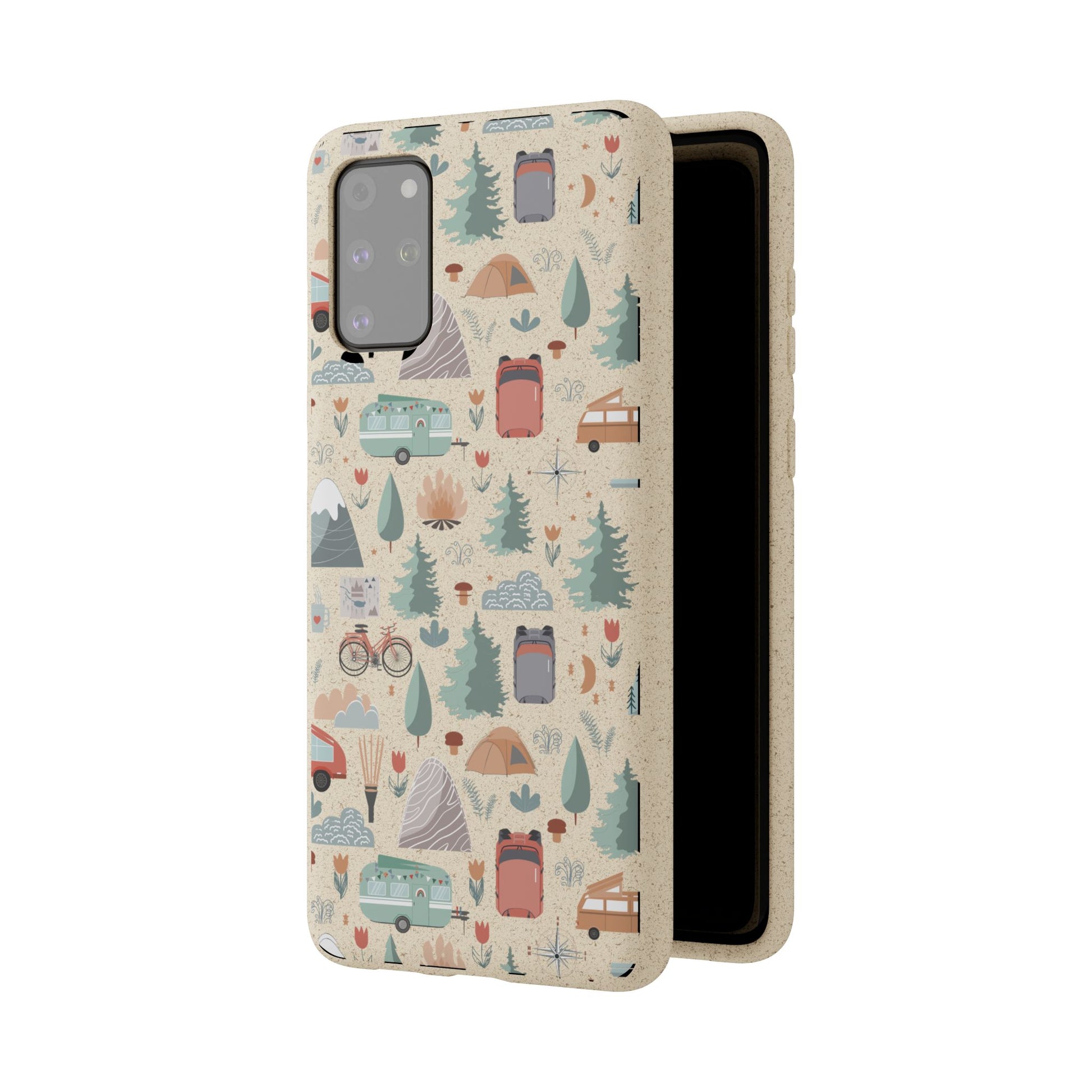 Plant based, biodegradable phone cover - Happy Camper - The Peony Haus