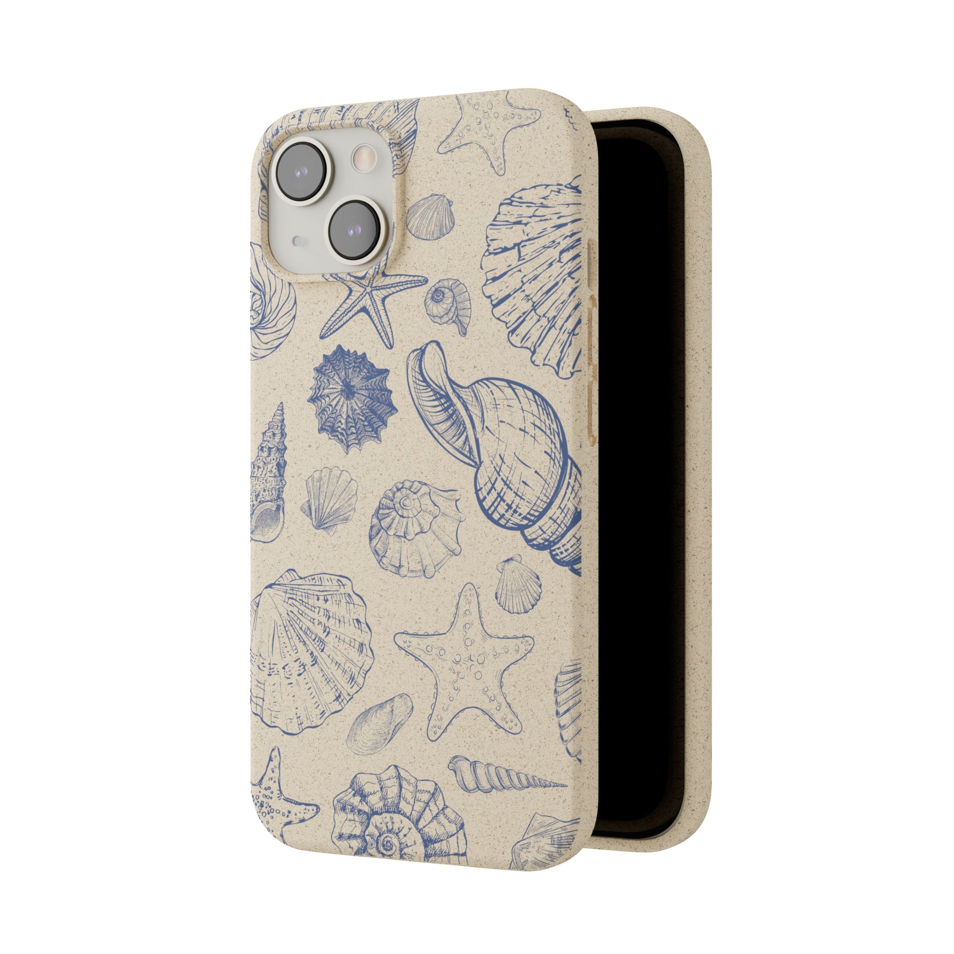 Eco-Friendly Phone Case, Plant based, Biodegradable Case, Shell Design for beach lovers - The Peony Haus
