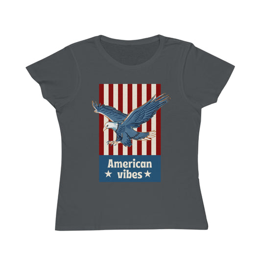 Vintage Eagle American Vibes Women's Organic Cotton T-Shirt - The Peony Haus
