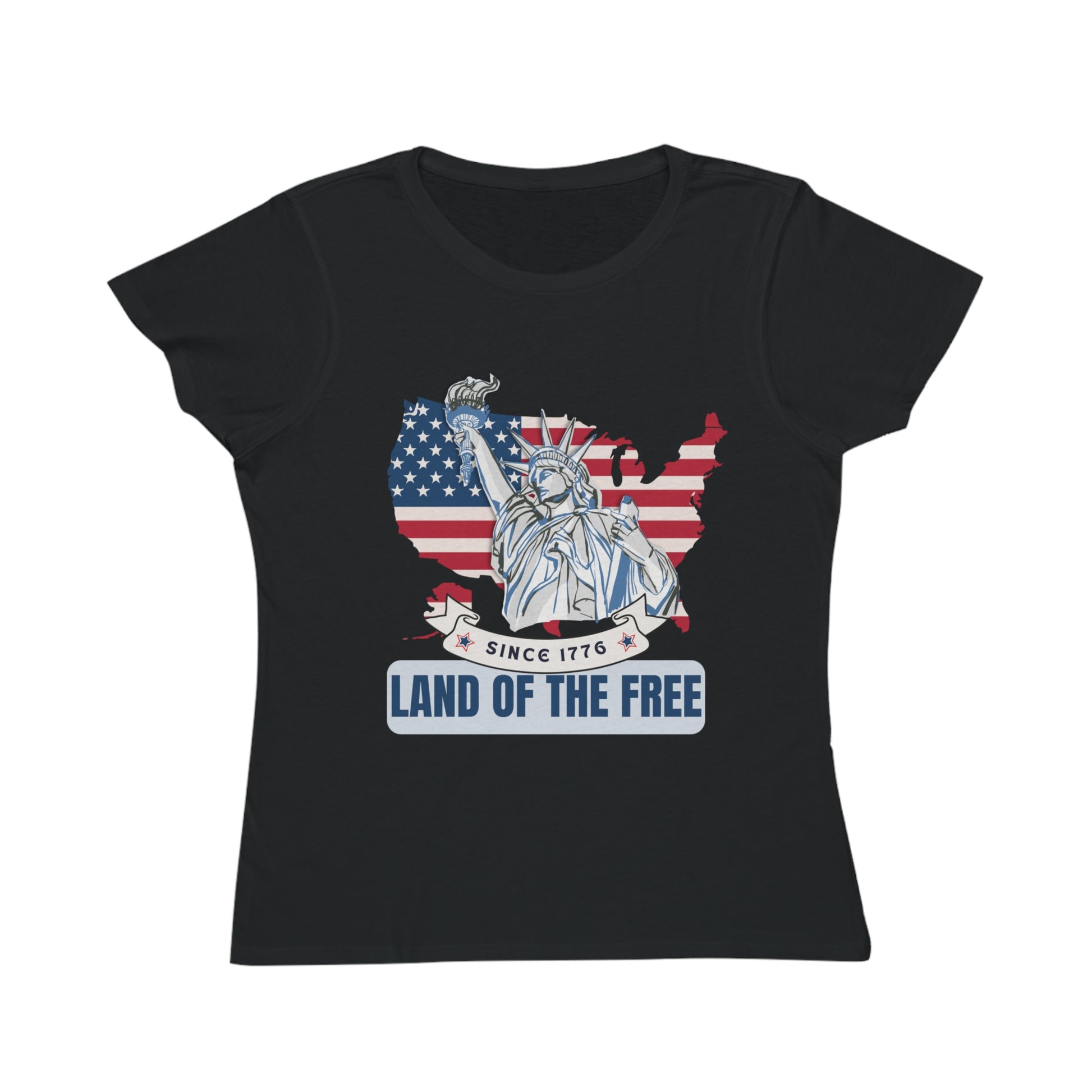 Organic Women's T-Shirt - Land of the Free - The Peony Haus