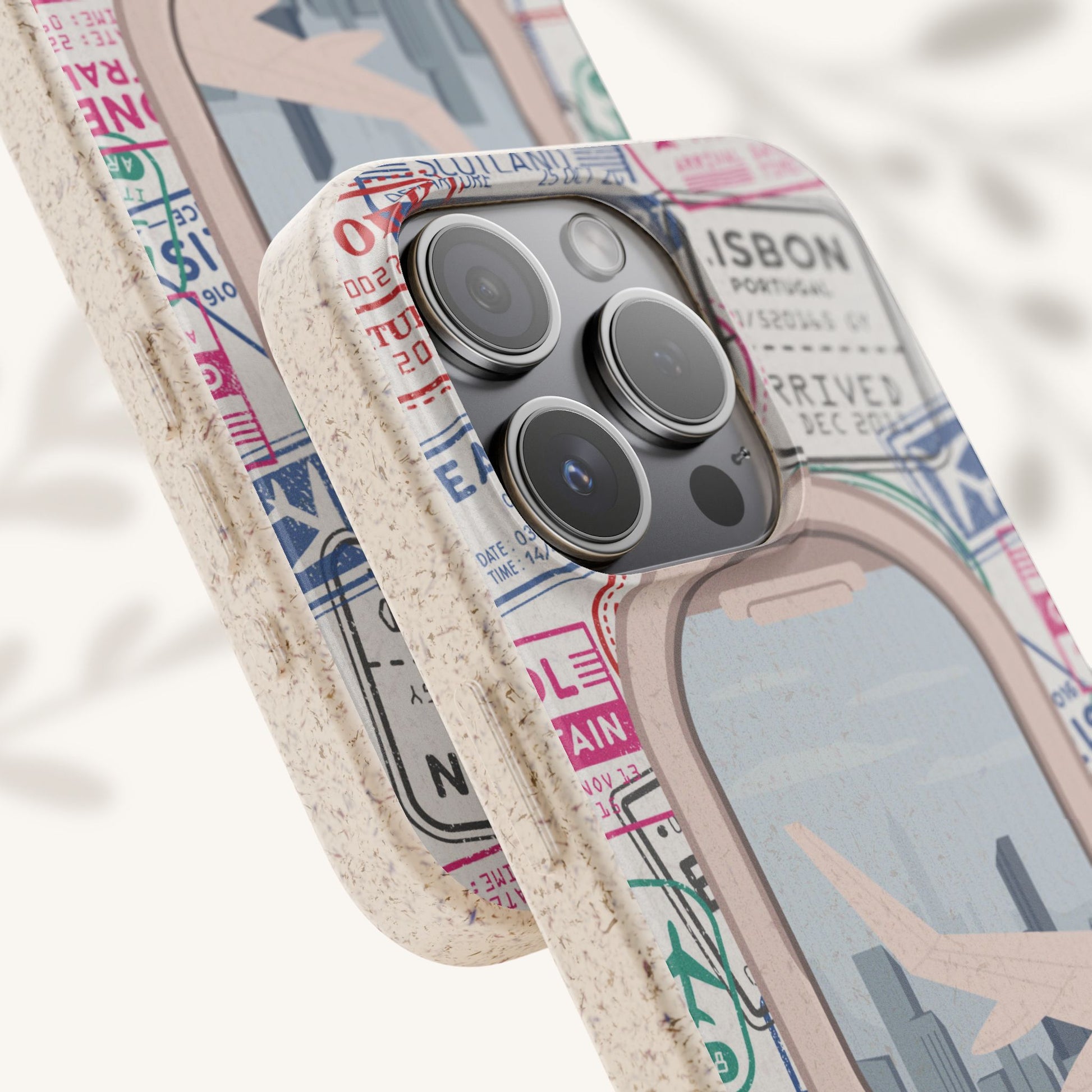 Plant-based, biodegradable phone case - Jet Setter - The Peony Haus