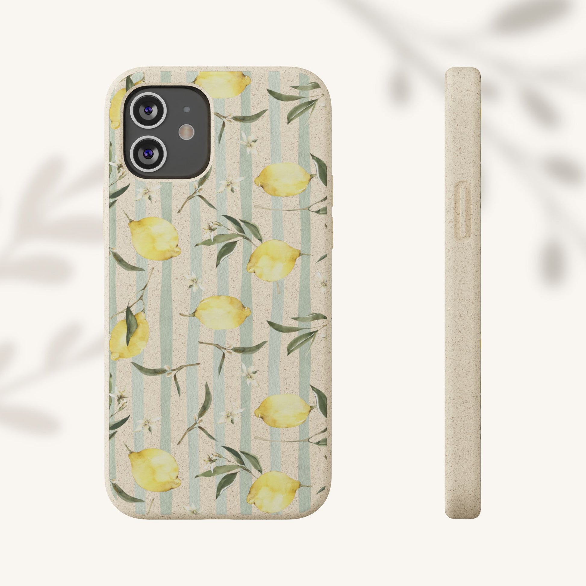 Plant based, biodegradable phone case - When life gives you lemons - The Peony Haus