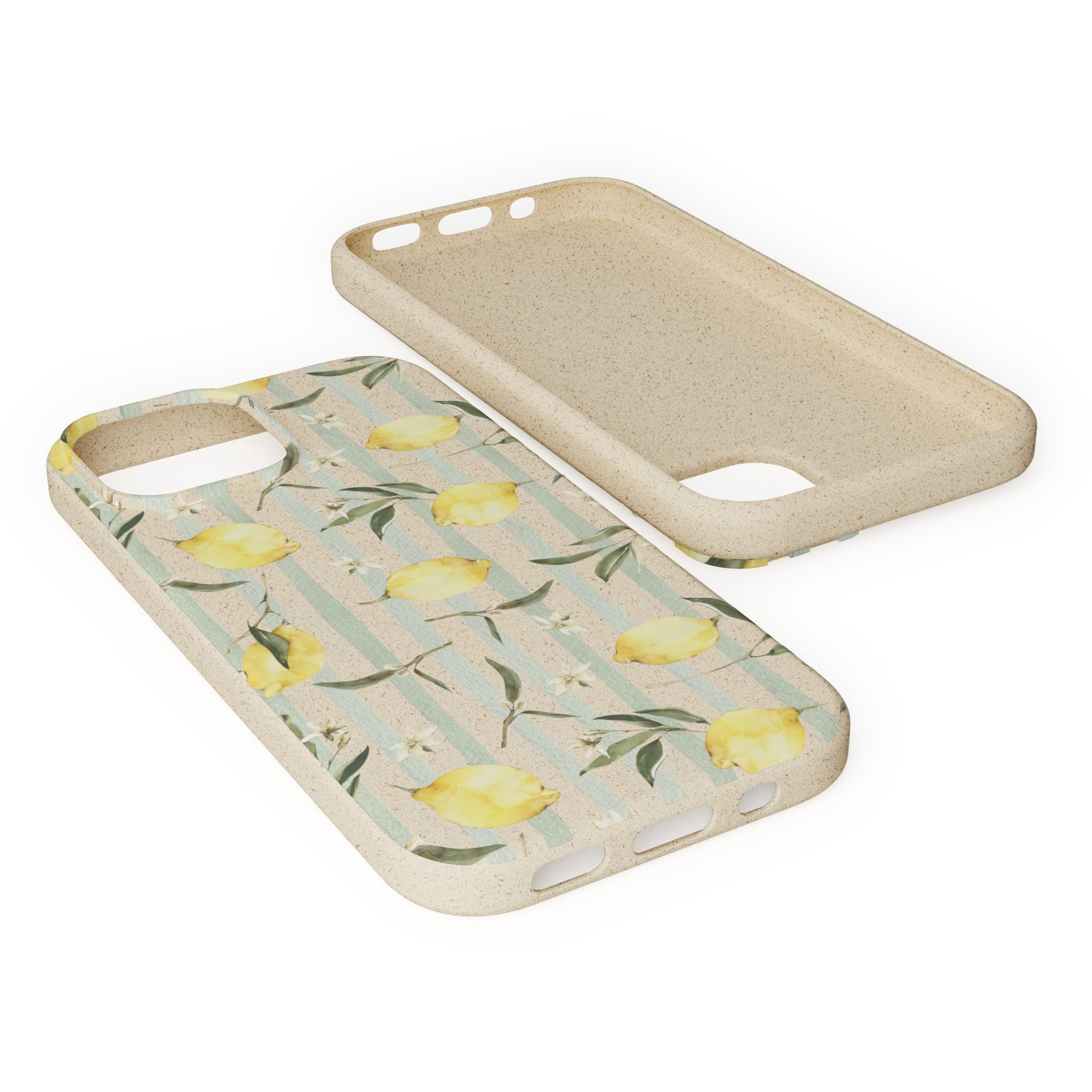 Plant based, biodegradable phone case - When life gives you lemons - The Peony Haus