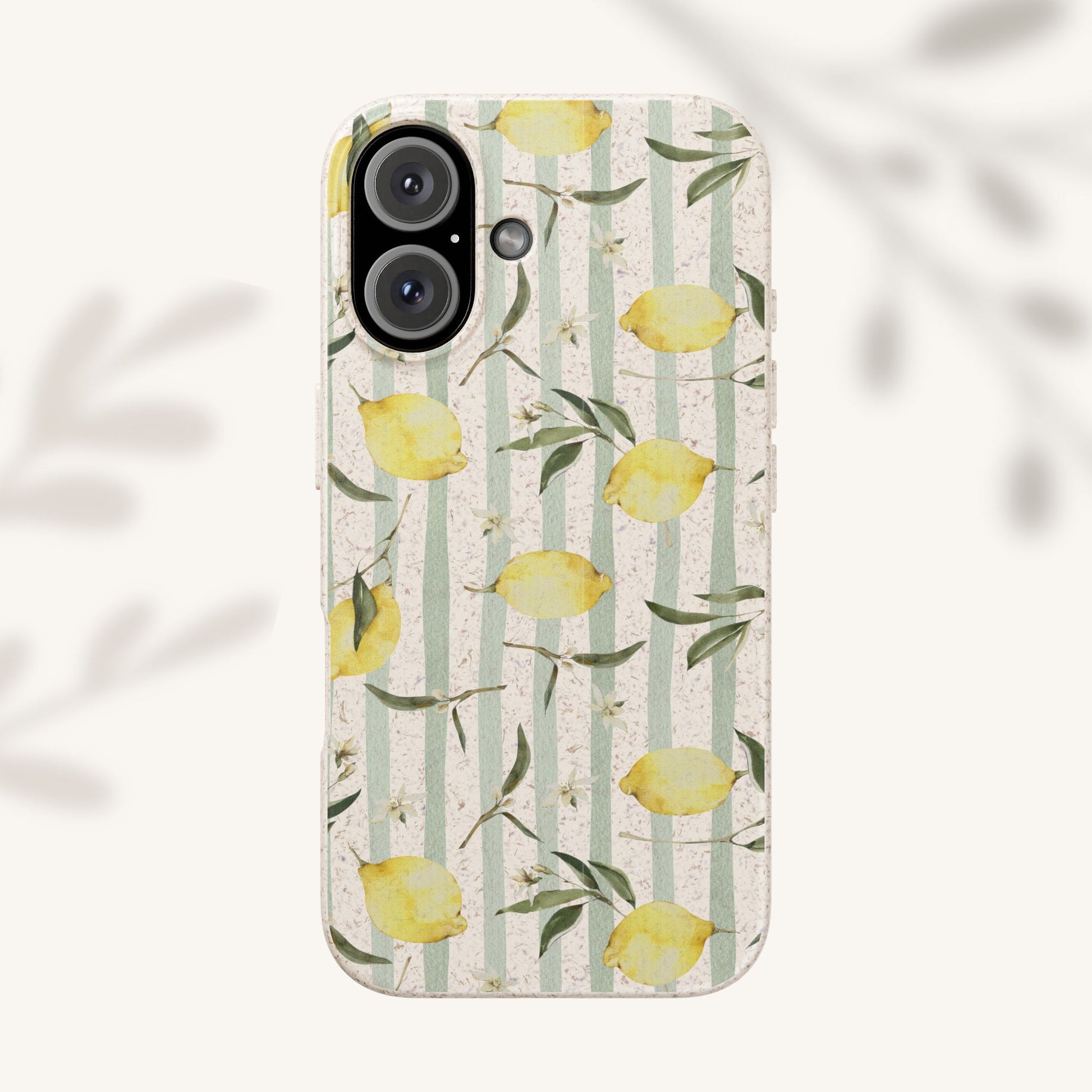 Plant based, biodegradable phone case - When life gives you lemons - The Peony Haus