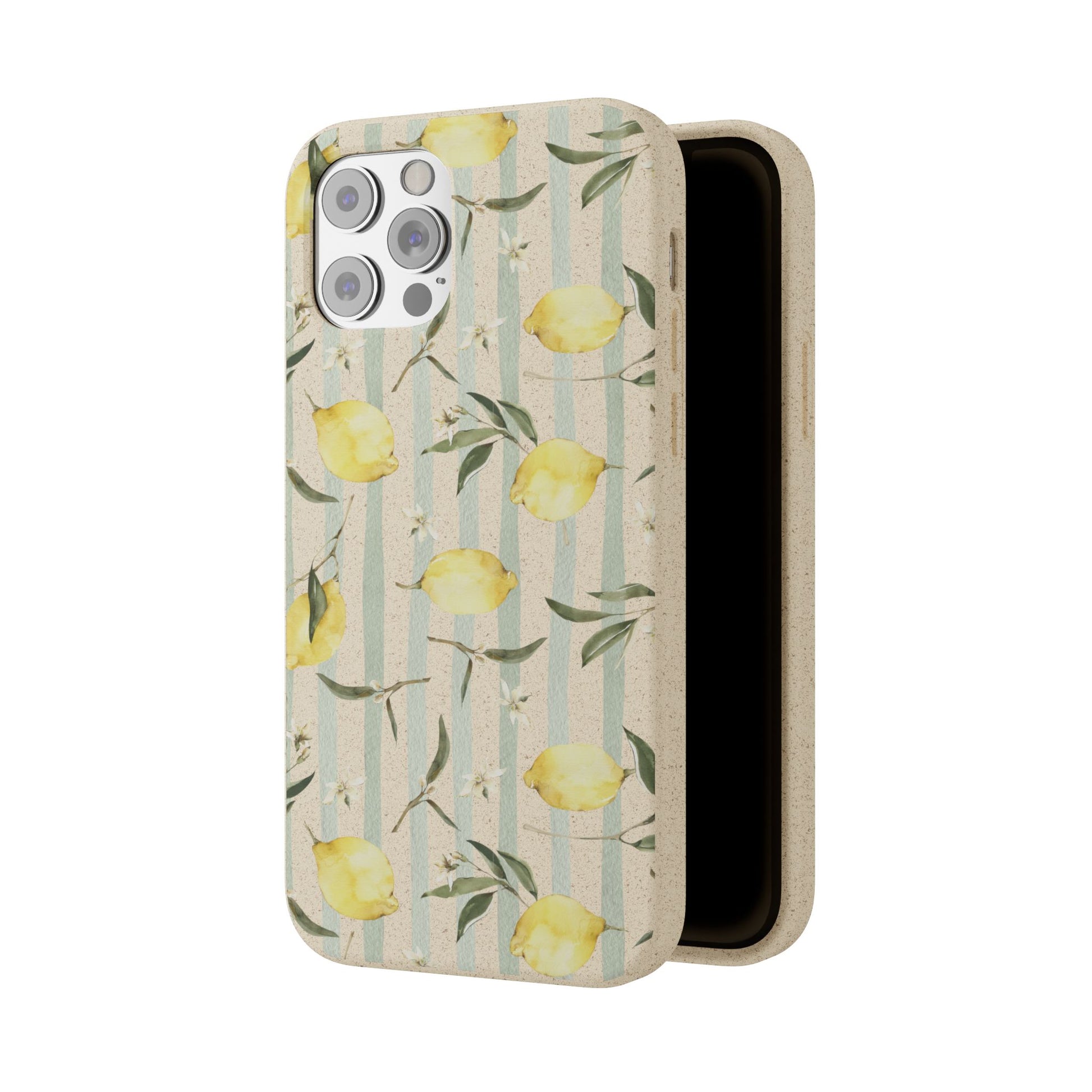 Plant based, biodegradable phone case - When life gives you lemons - The Peony Haus