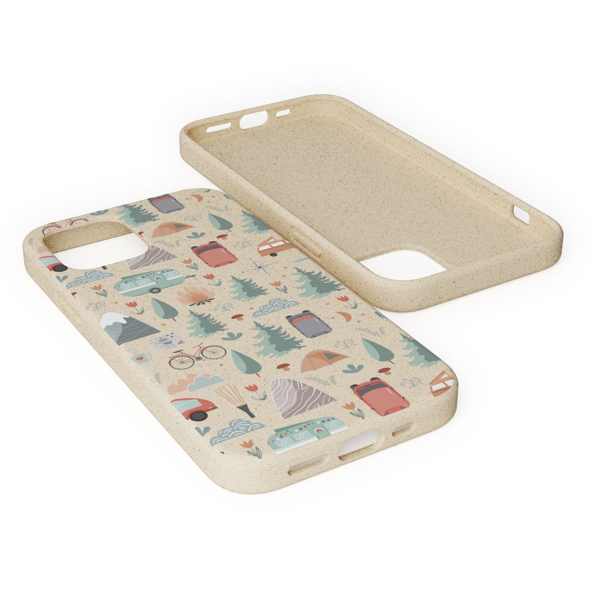 Plant based, biodegradable phone cover - Happy Camper - The Peony Haus